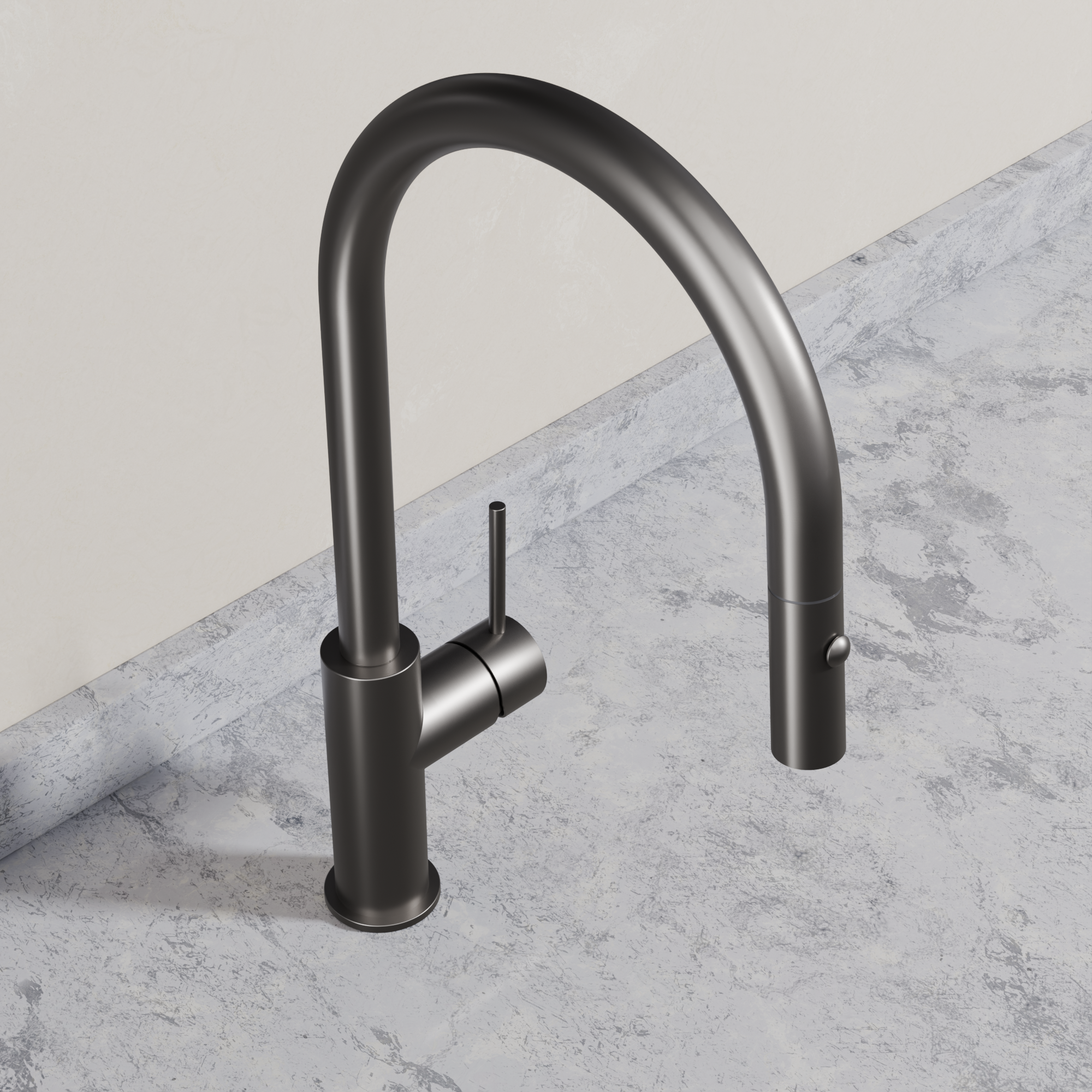 Ovia Milan Pull-Out Kitchen Mixer in Gun Metal (2/5)