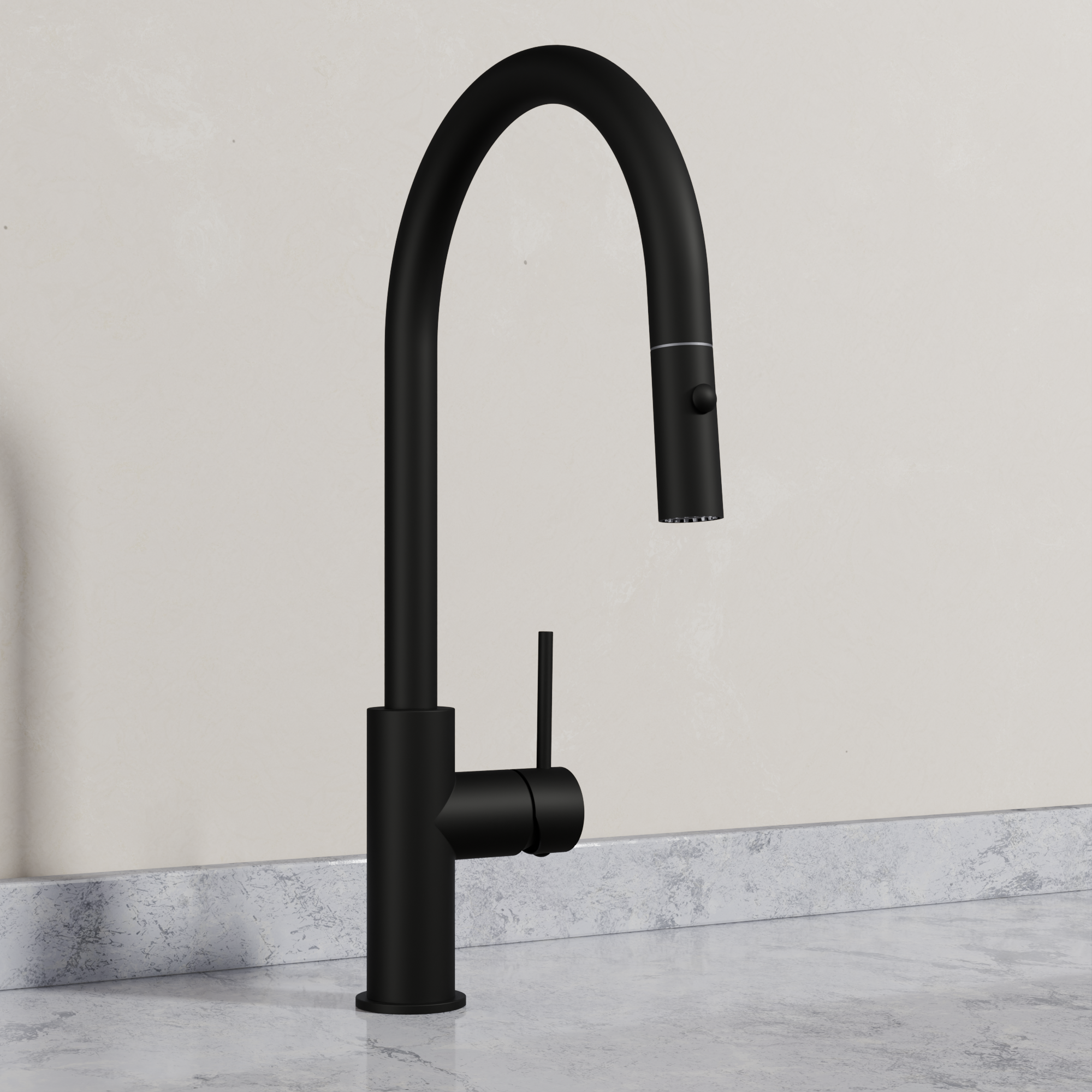 Ovia Milan Pull-Out Kitchen Mixer in Matte Black (1/5)