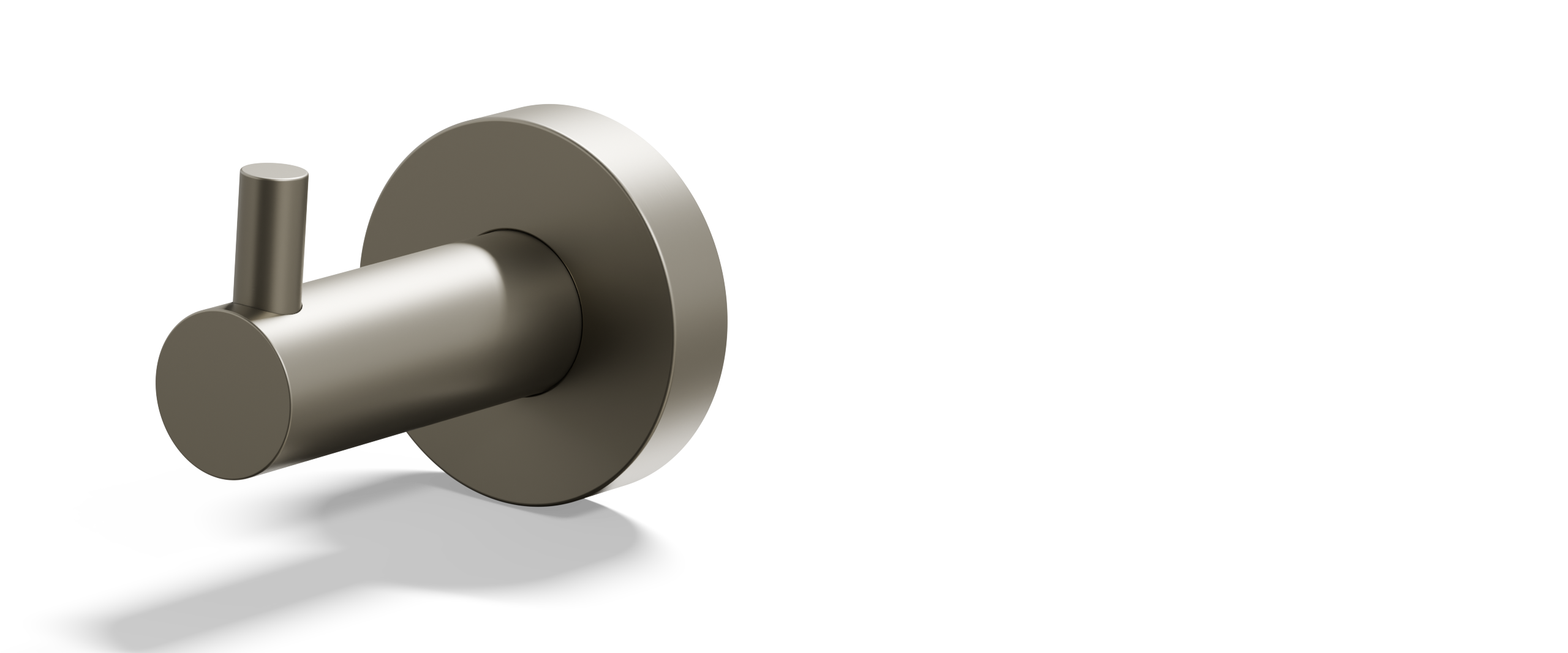 Ovia Milan Robe Hook Brushed Nickel — detail