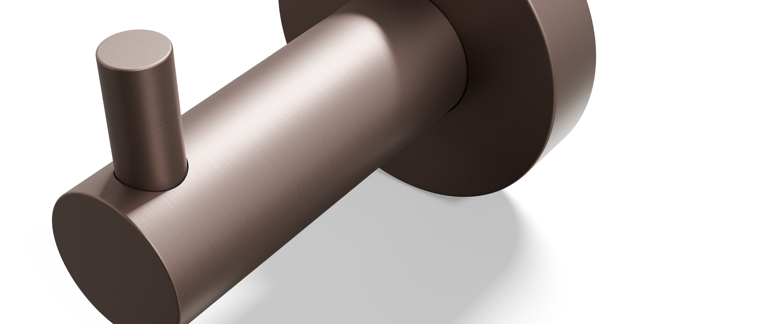 Ovia Milan Robe Hook Champagne — material