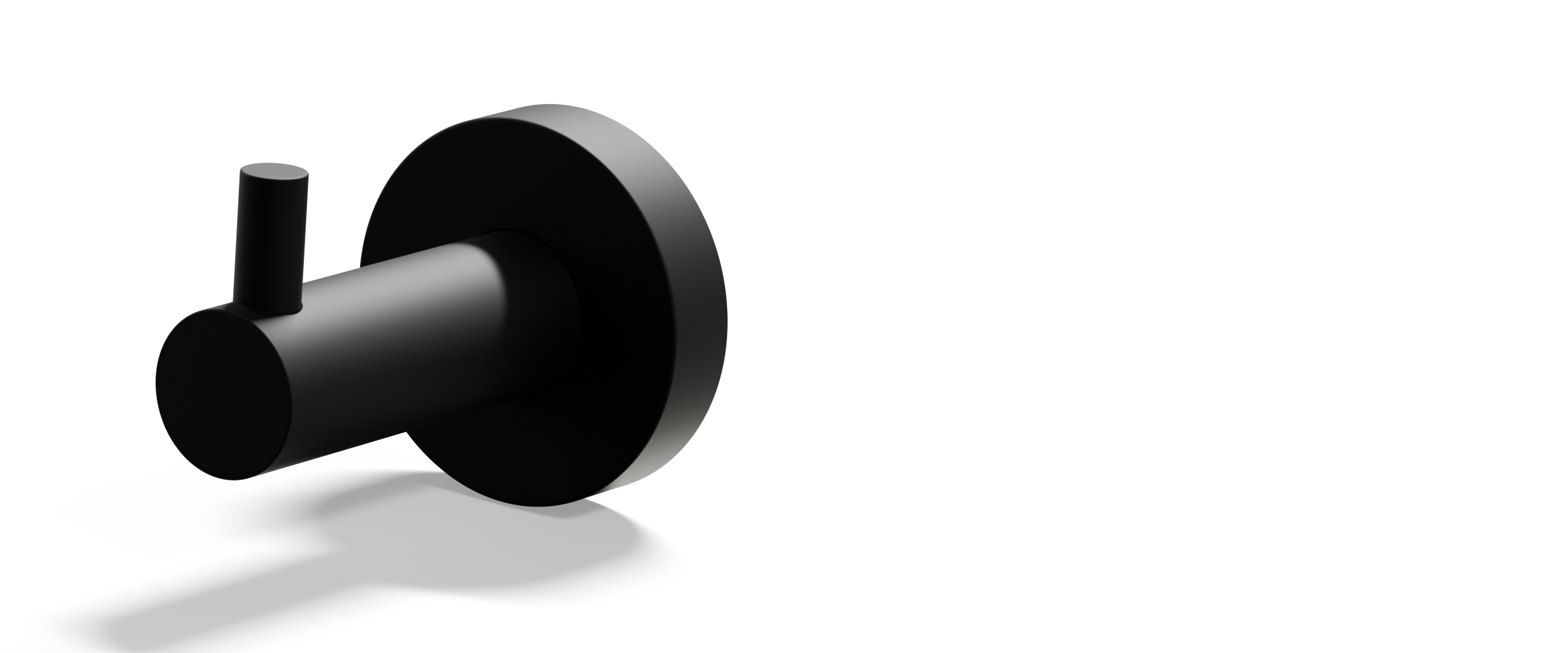 Ovia Milan Robe Hook Matte Black — detail