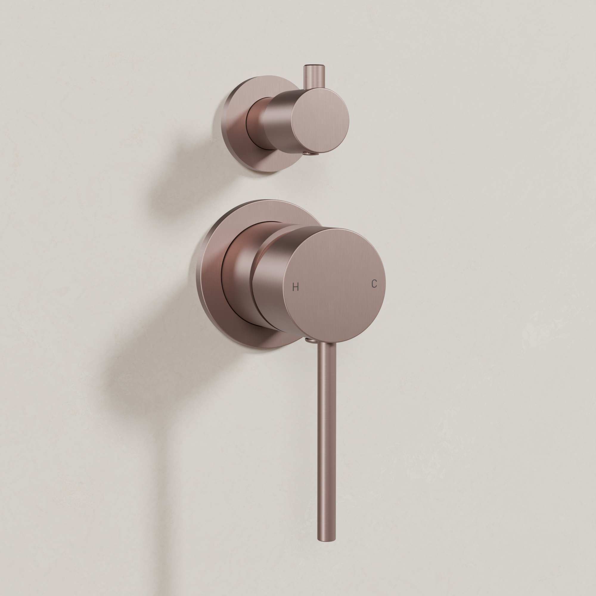 Ovia Milan Shower Mixer with Diverter Champagne
