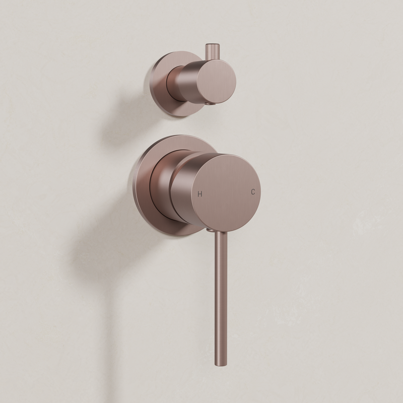 Ovia Milan Shower Mixer with Diverter Champagne