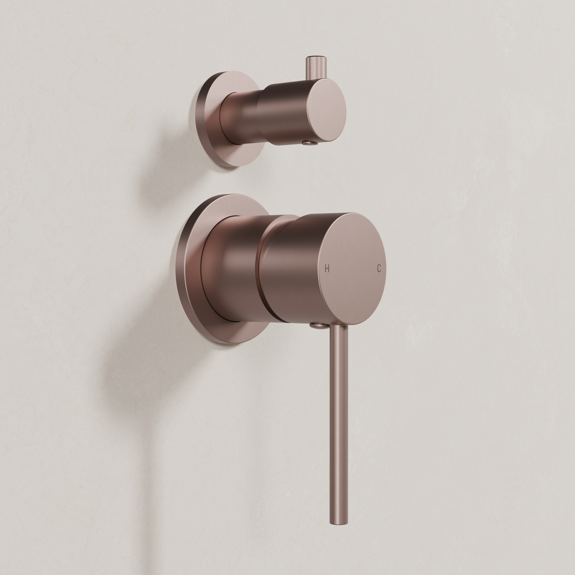 Ovia Milan Shower Mixer with Diverter Champagne