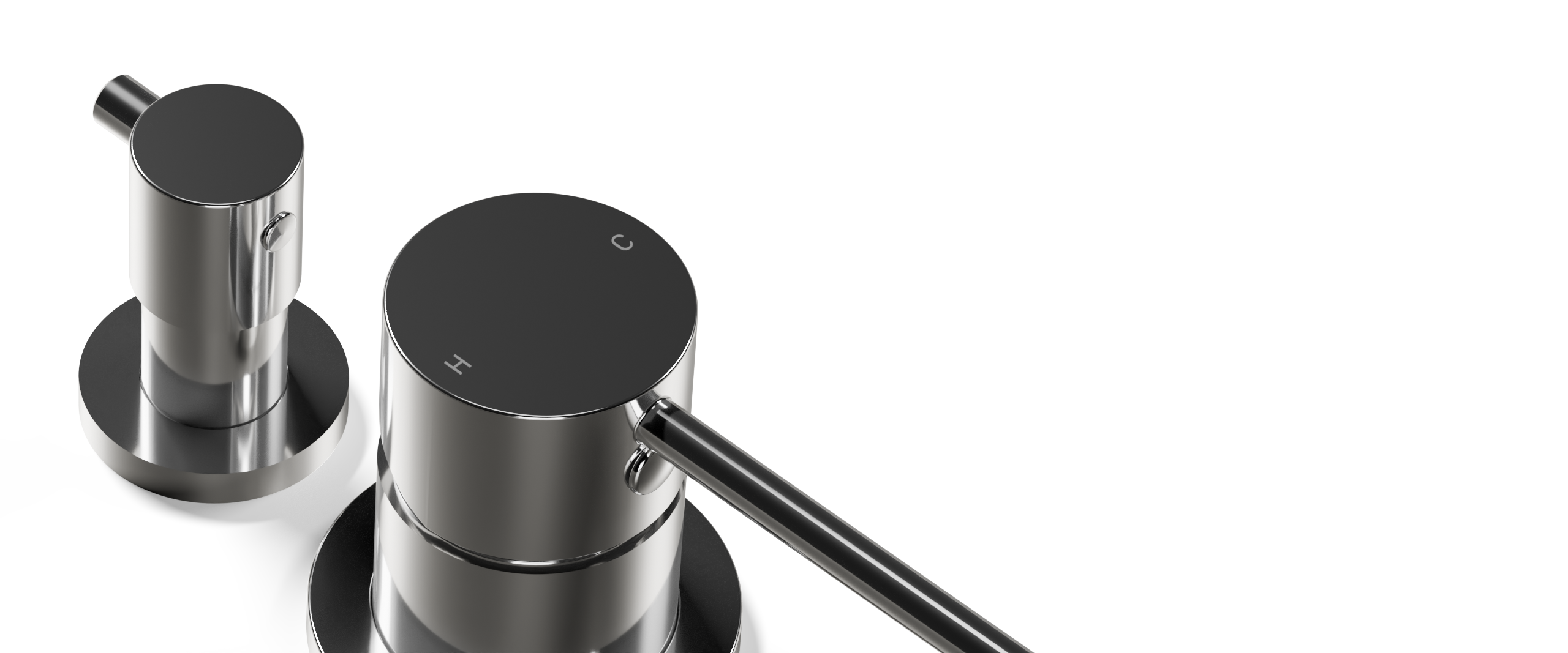 Ovia Milan Shower Mixer with Diverter Chrome — detail