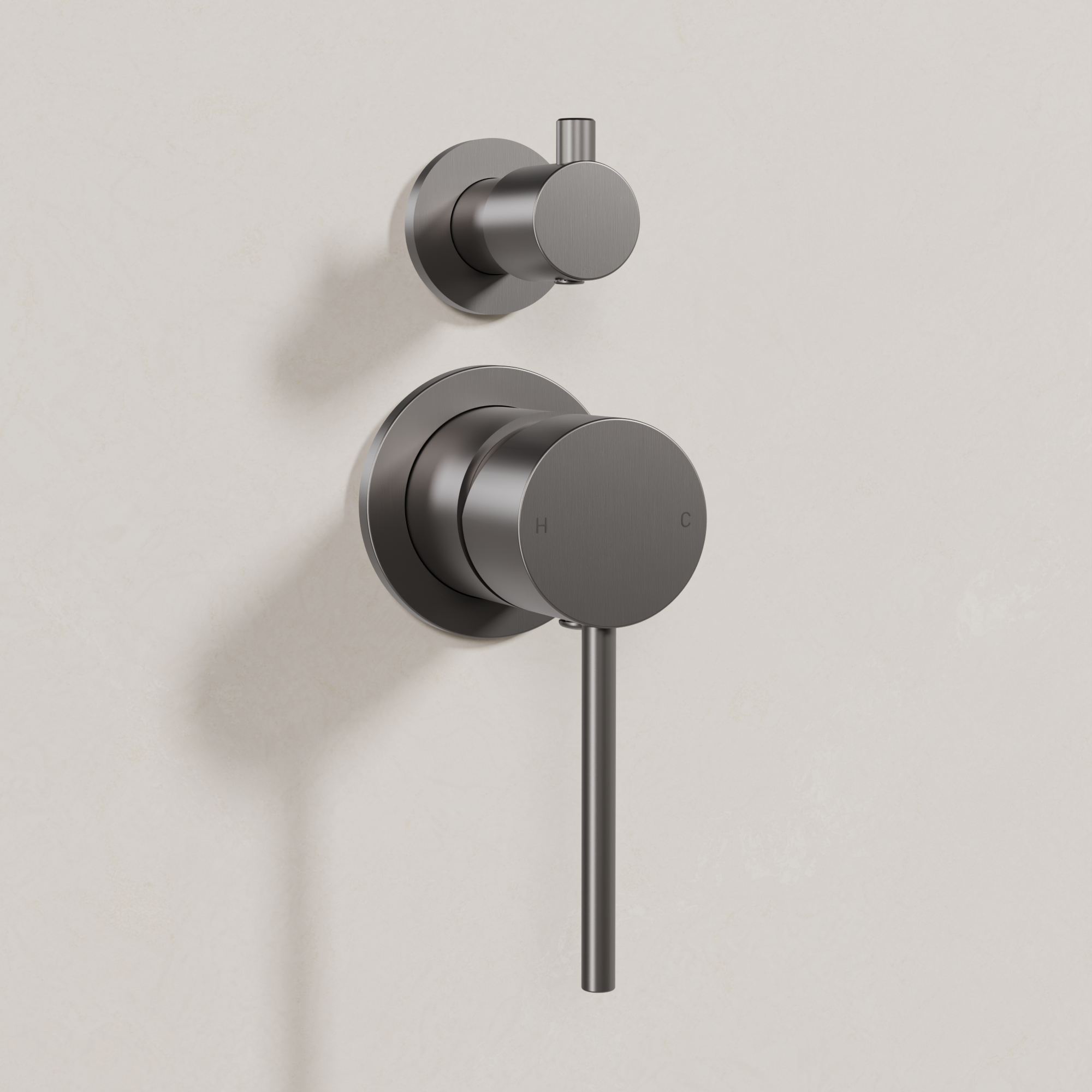 Ovia Milan Shower Mixer with Diverter Gun Metal