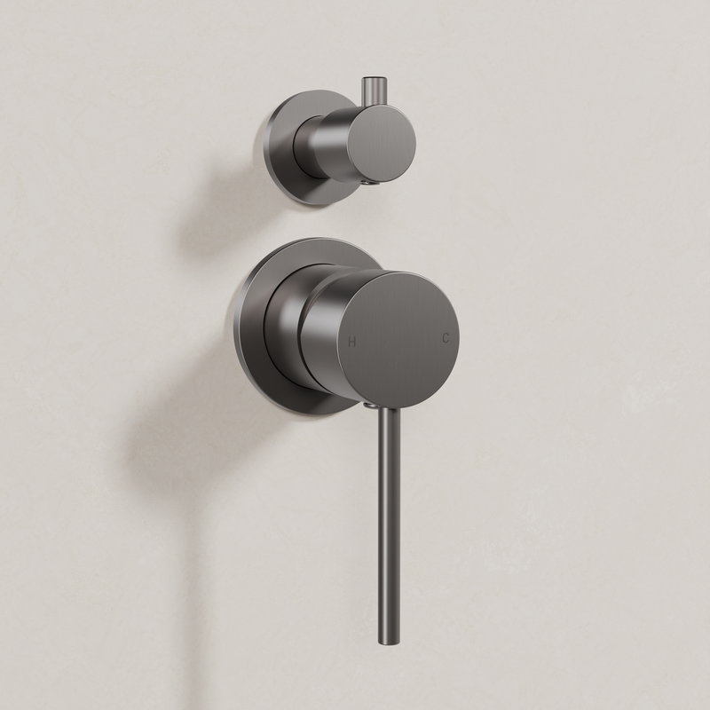 Ovia Milan Shower Mixer with Diverter Gun Metal