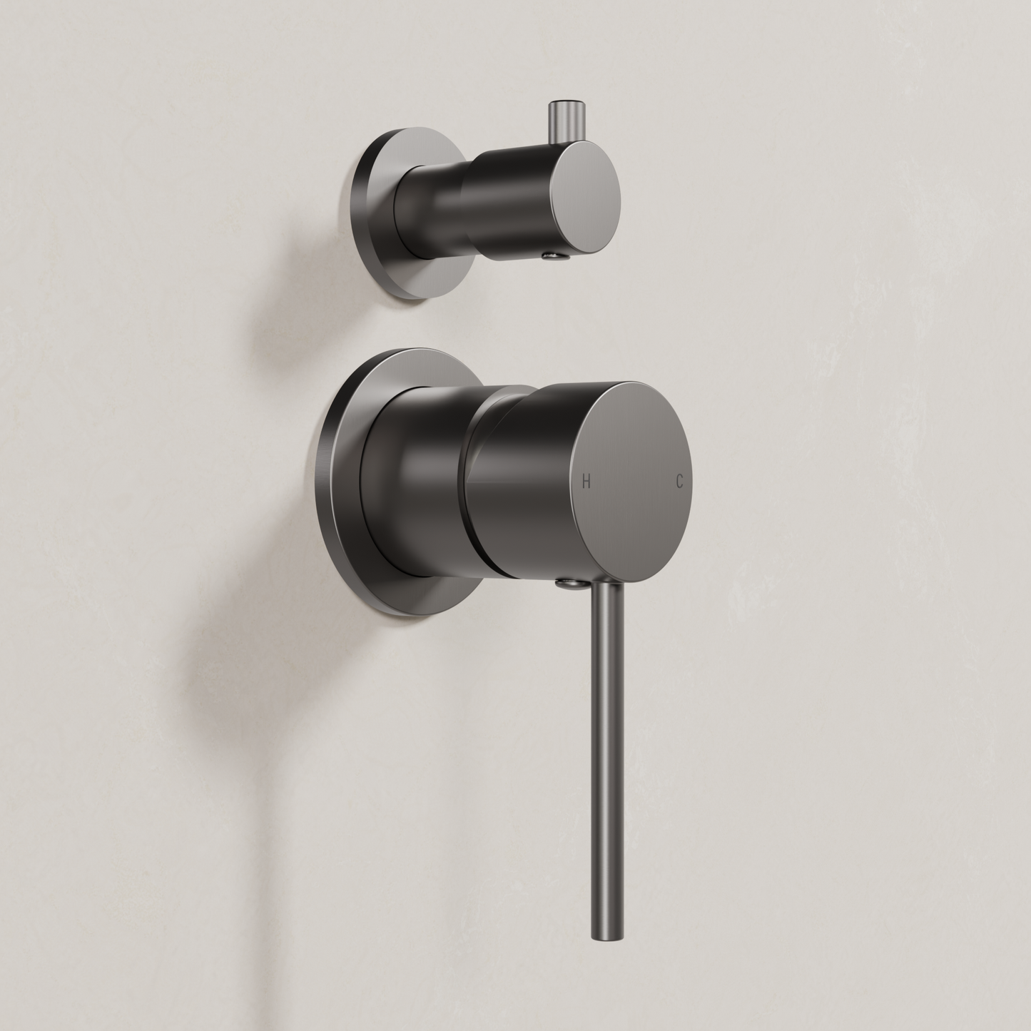 Ovia Milan Shower Mixer with Diverter Gun Metal