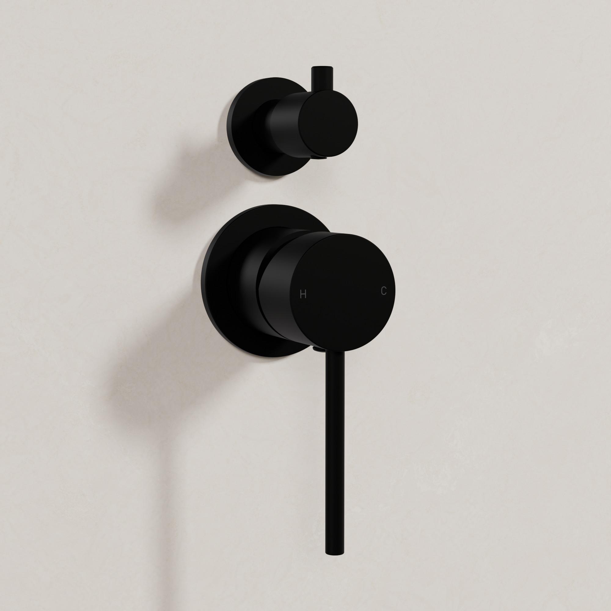 Ovia Milan Shower Mixer with Diverter Matte Black
