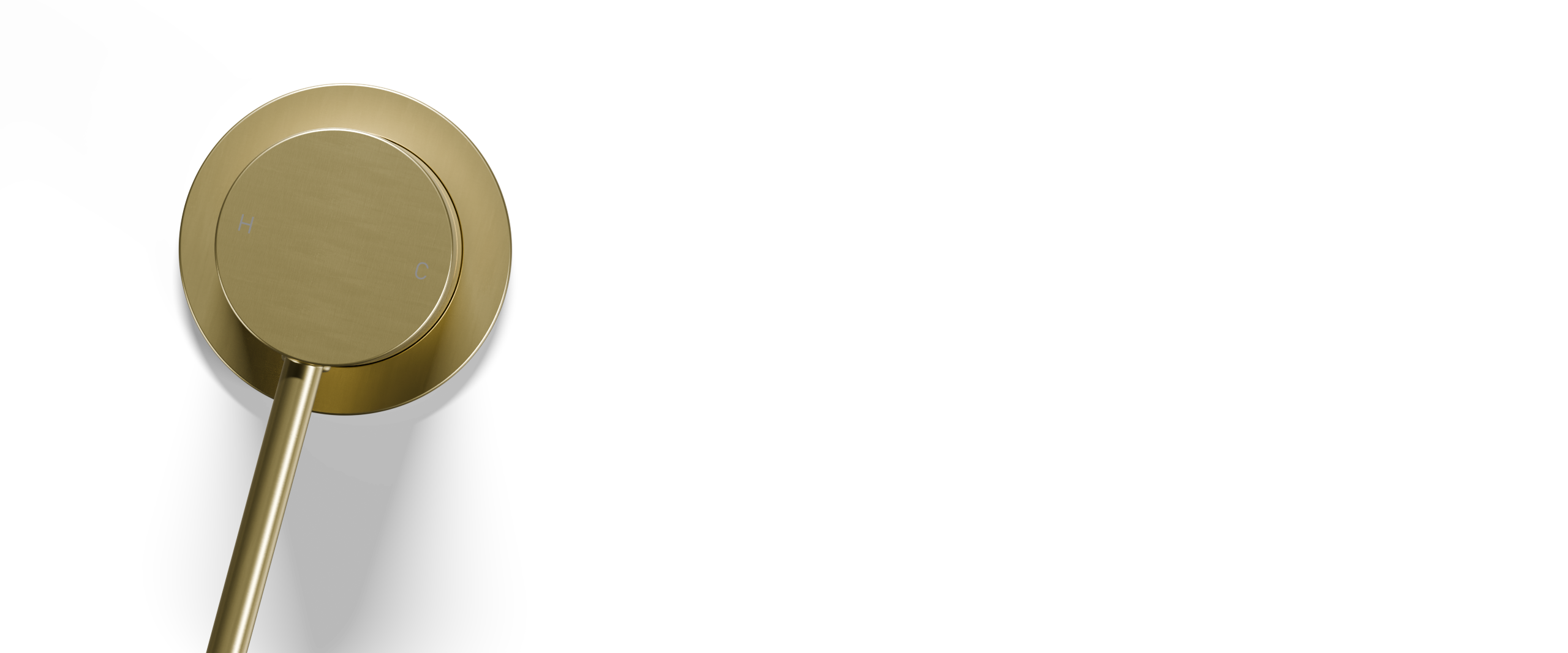 Ovia Milan Wall Mixer Brushed Gold — full system