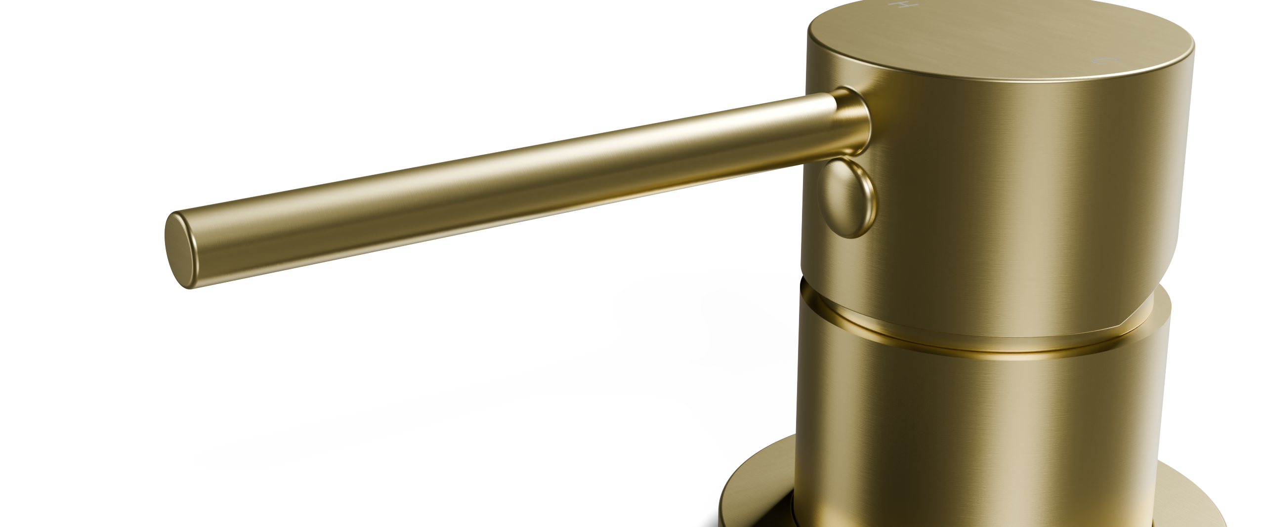 Ovia Milan Wall Bath/Basin Mixer Brushed Gold — material