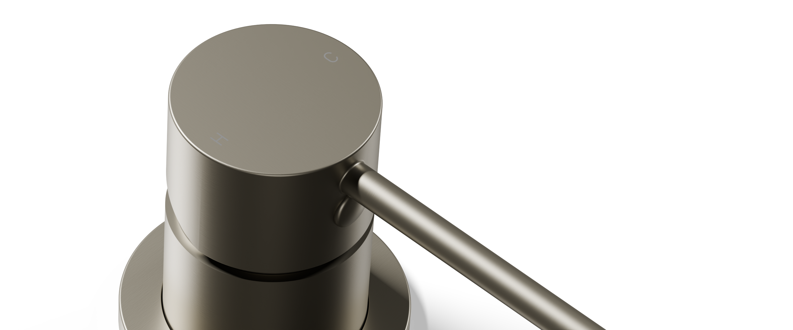 Ovia Milan Wall Mixer Brushed Nickel — detail