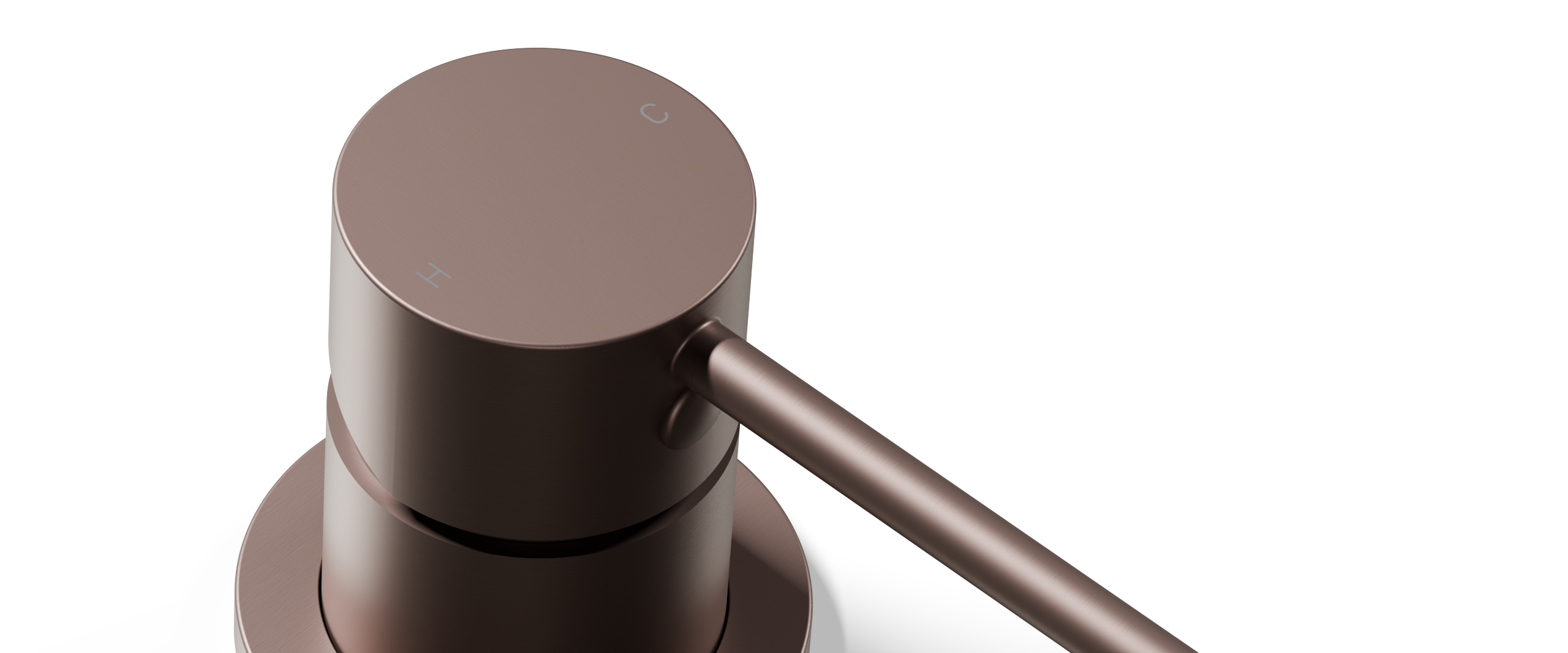 Ovia Milan Wall Mixer Champagne — detail