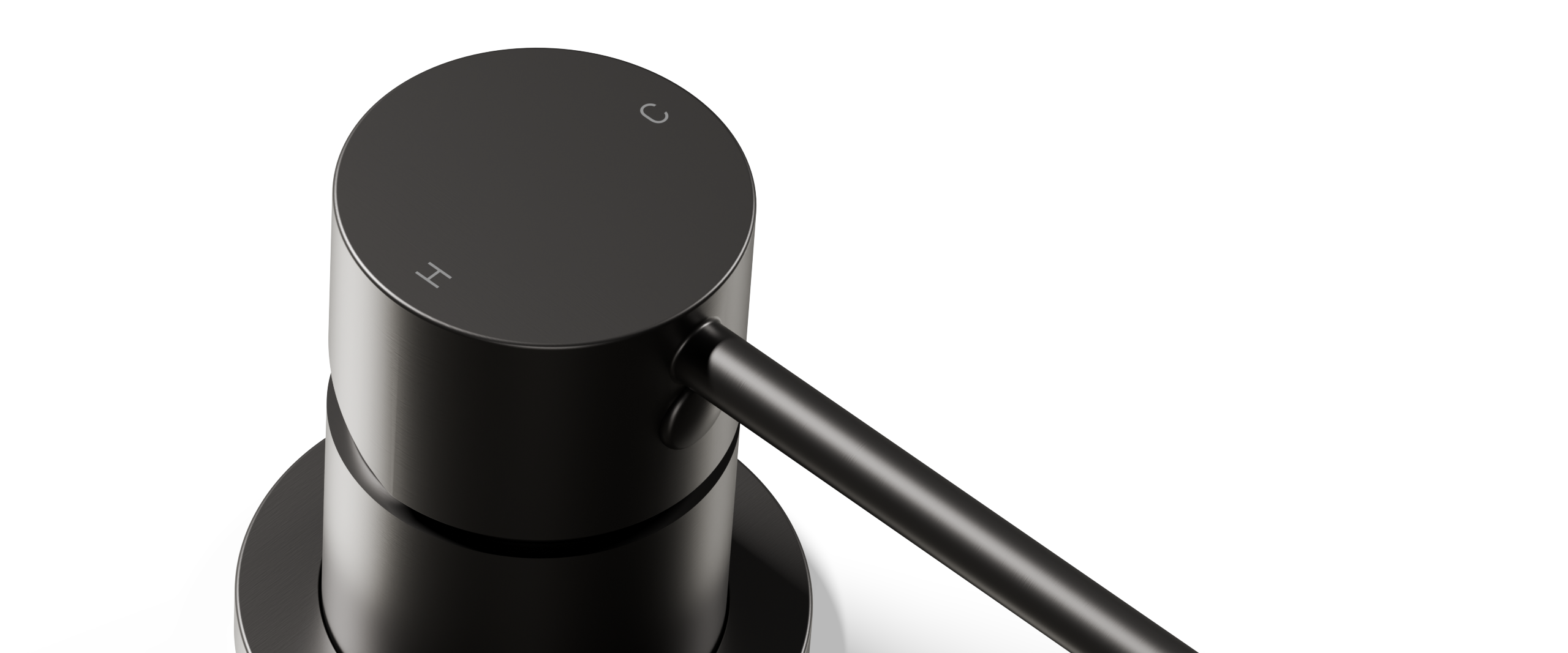 Ovia Milan Wall Bath/Basin Mixer Gun Metal — detail