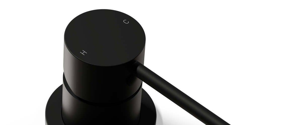 Ovia Milan Wall Bath/Basin Mixer Matte Black — detail