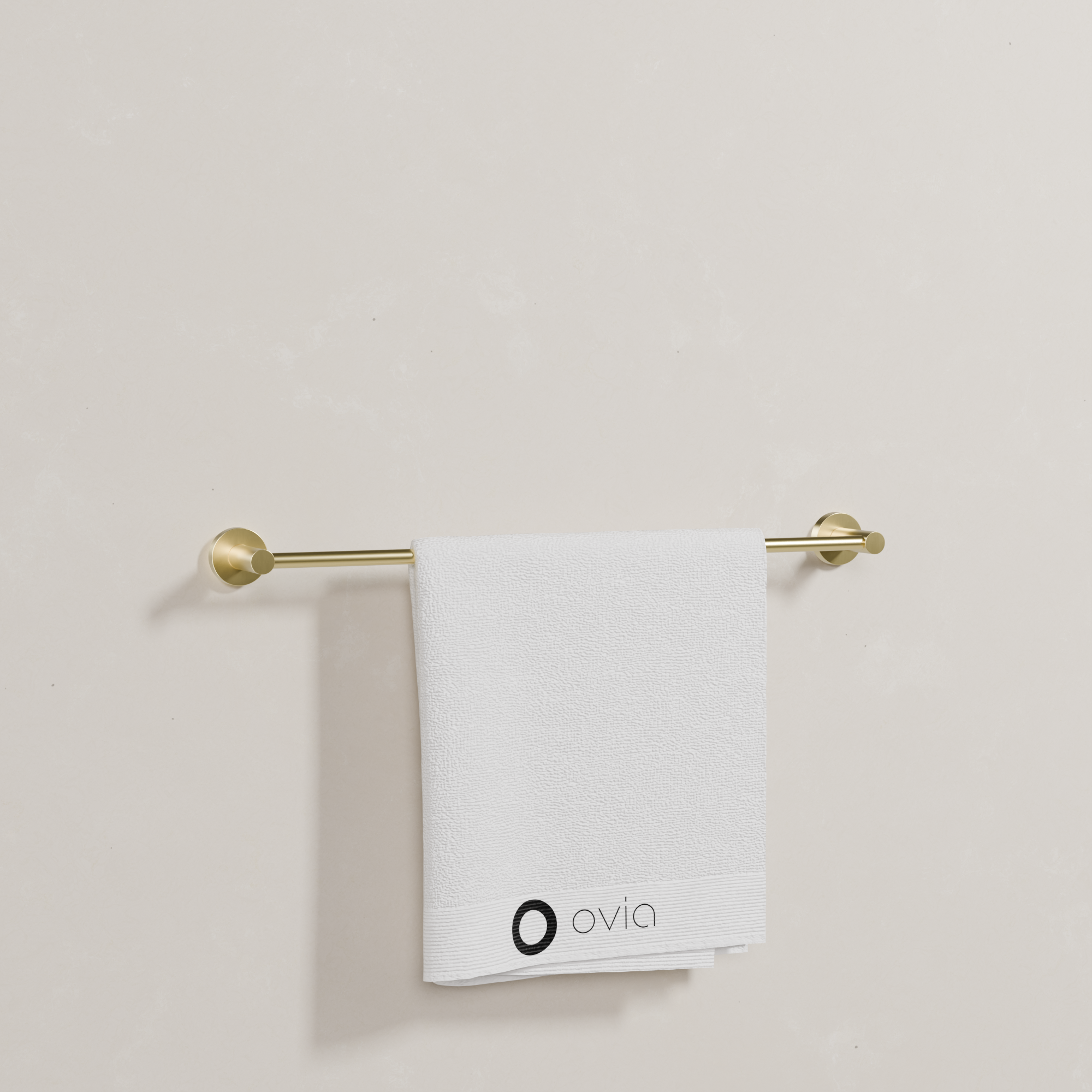 Ovia Milan 600mm Single Towel Rail in Brushed Gold (4/5)
