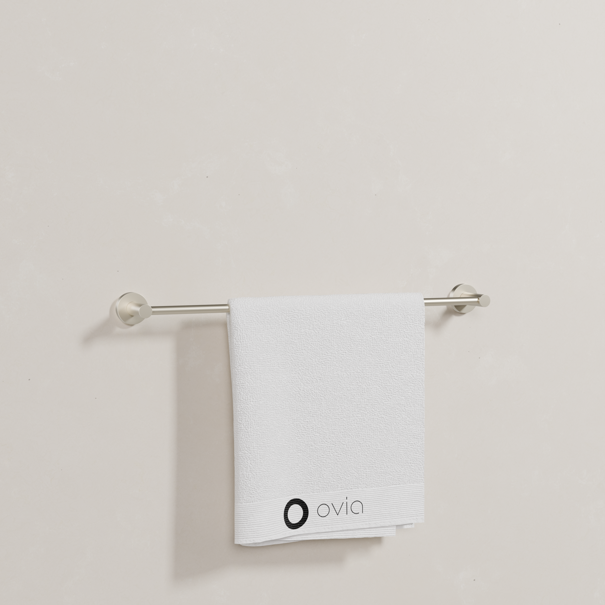 Ovia Milan 600mm Single Towel Rail in Brushed Nickel (4/5)