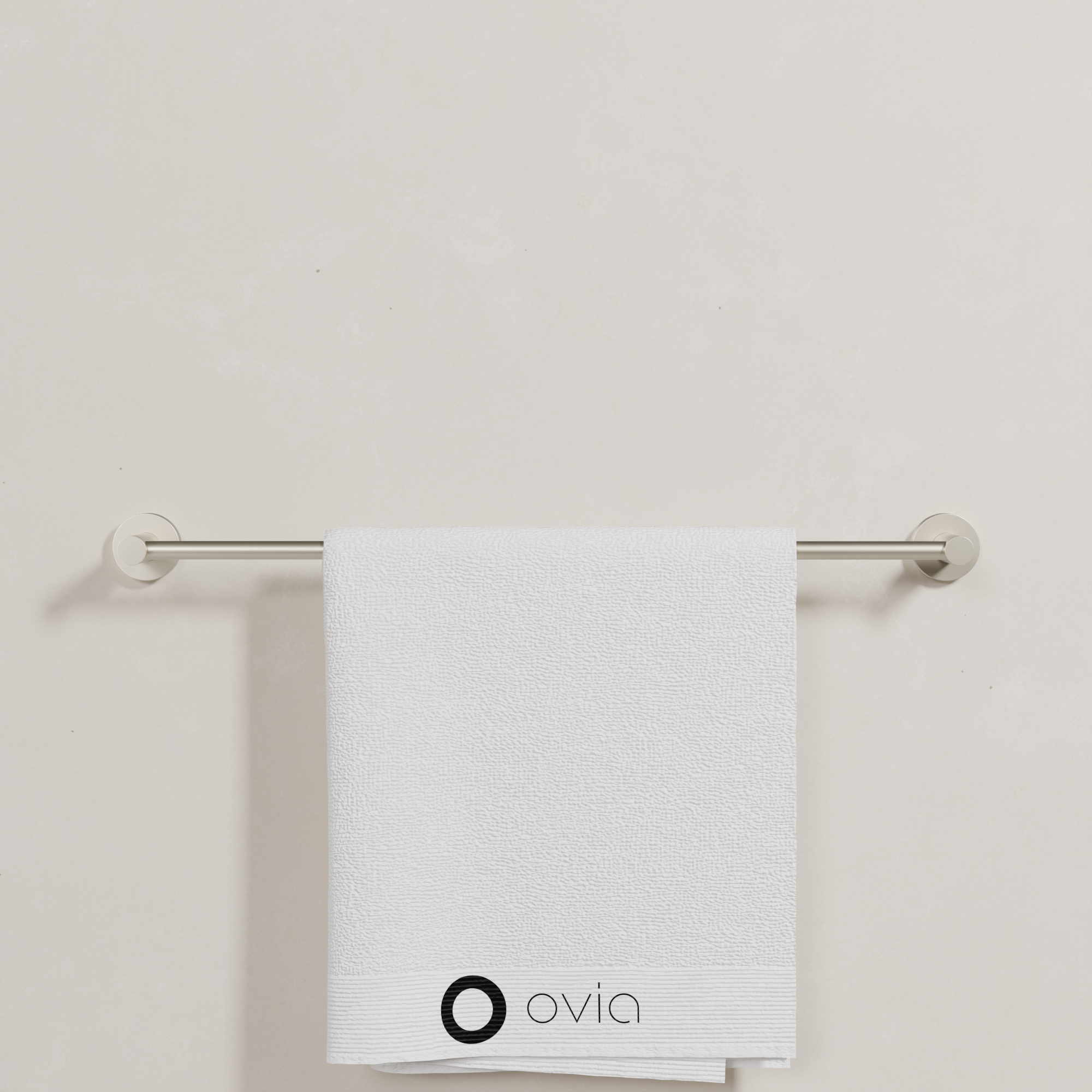 Ovia Milan 600mm Single Towel Rail in Brushed Nickel (5/5)