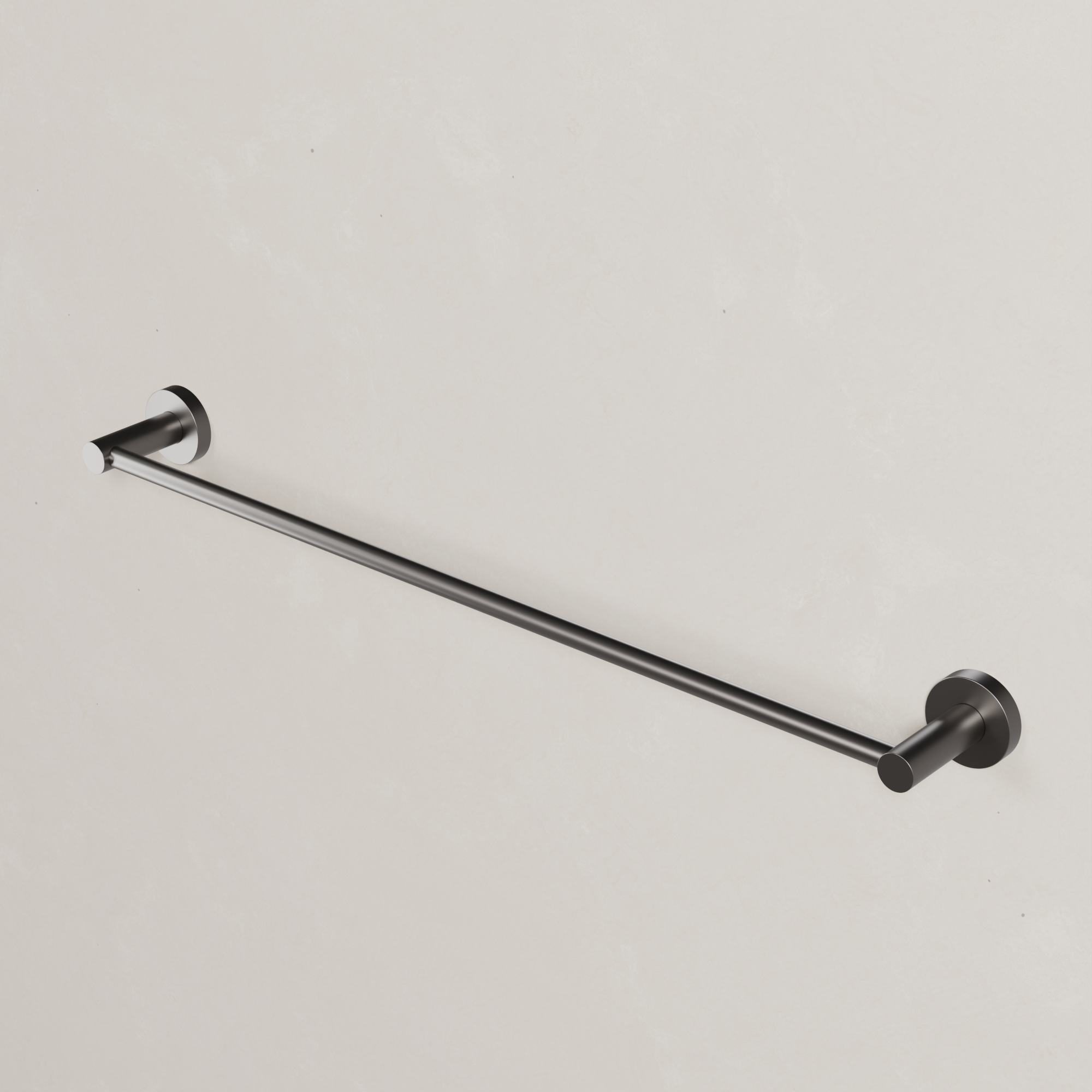 Ovia Milan 600mm Single Towel Rail in Gun Metal (2/5)
