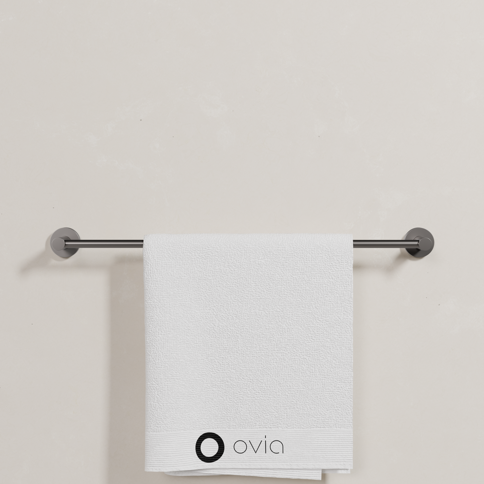 Ovia Milan 600mm Single Towel Rail in Gun Metal (5/5)