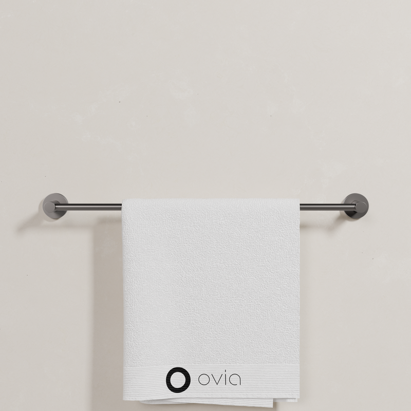 Ovia Milan 600mm Single Towel Rail in Gun Metal (5/5)