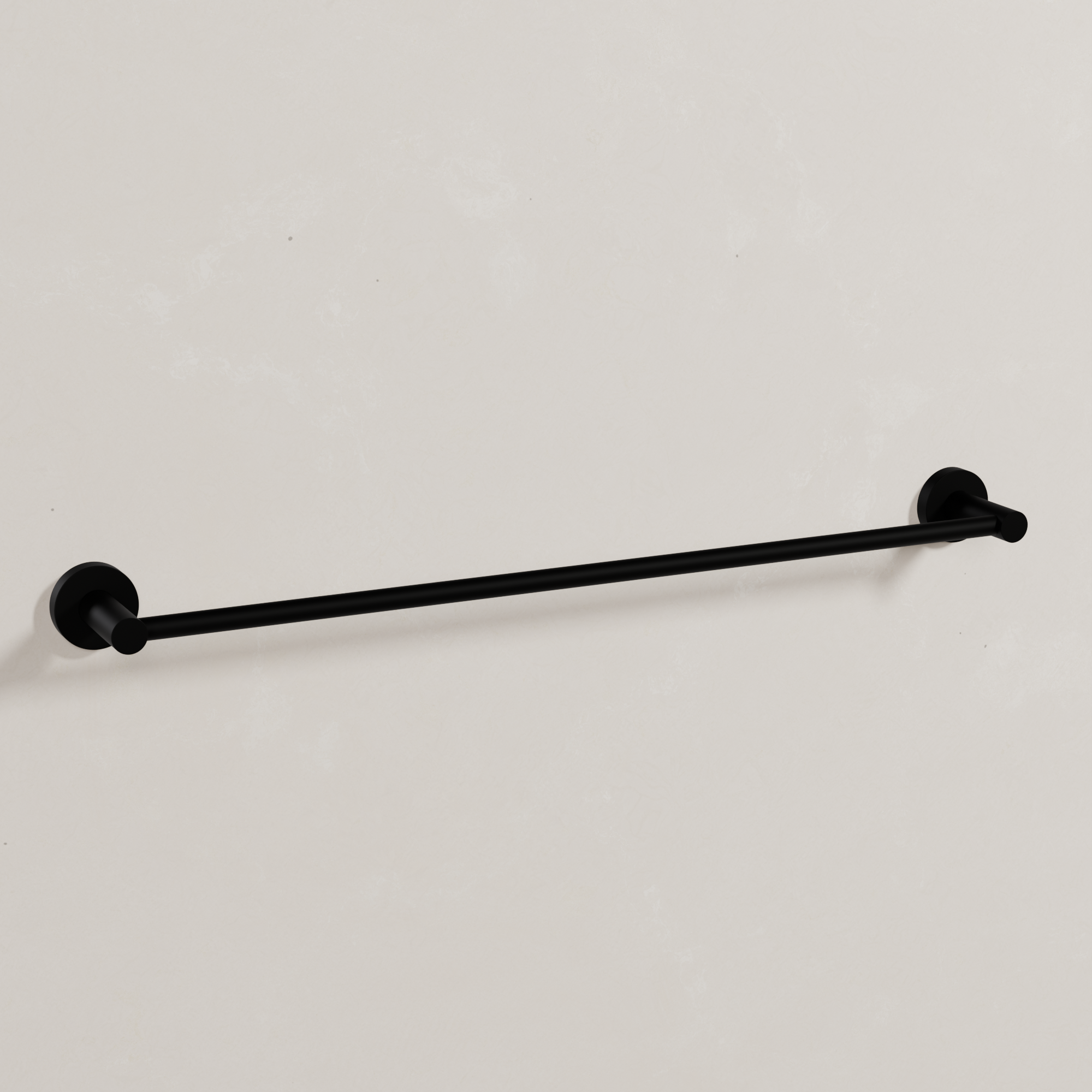 Ovia Milan 600mm Single Towel Rail in Matte Black (1/5)