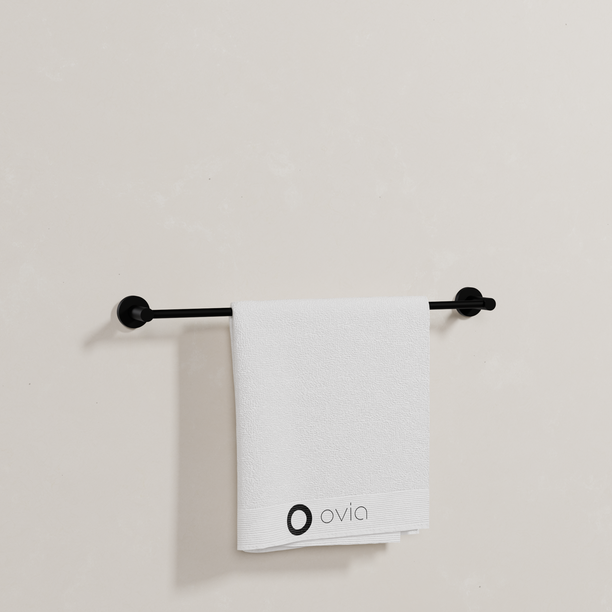 Ovia Milan 600mm Single Towel Rail in Matte Black (4/5)