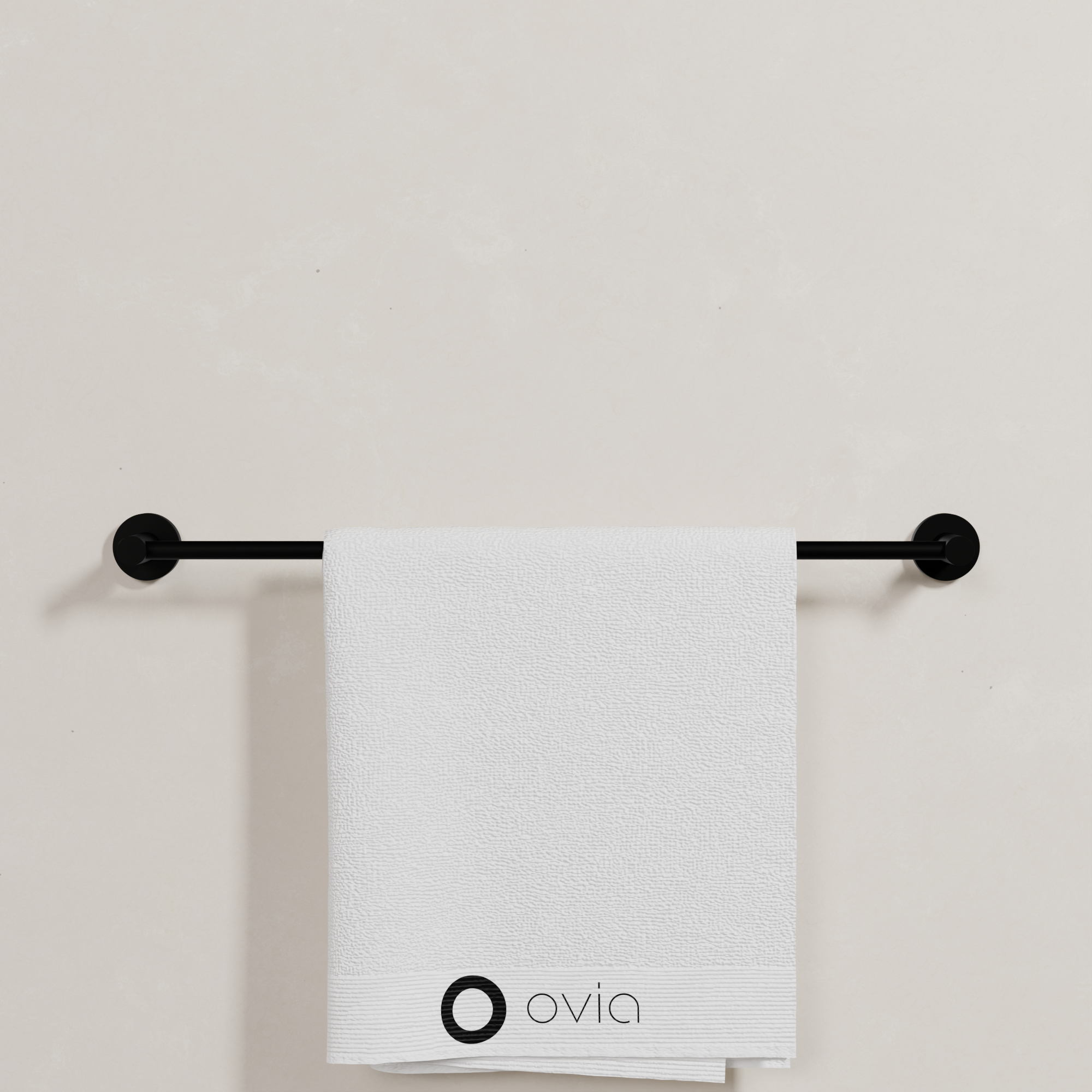 Ovia Milan 600mm Single Towel Rail in Matte Black (5/5)