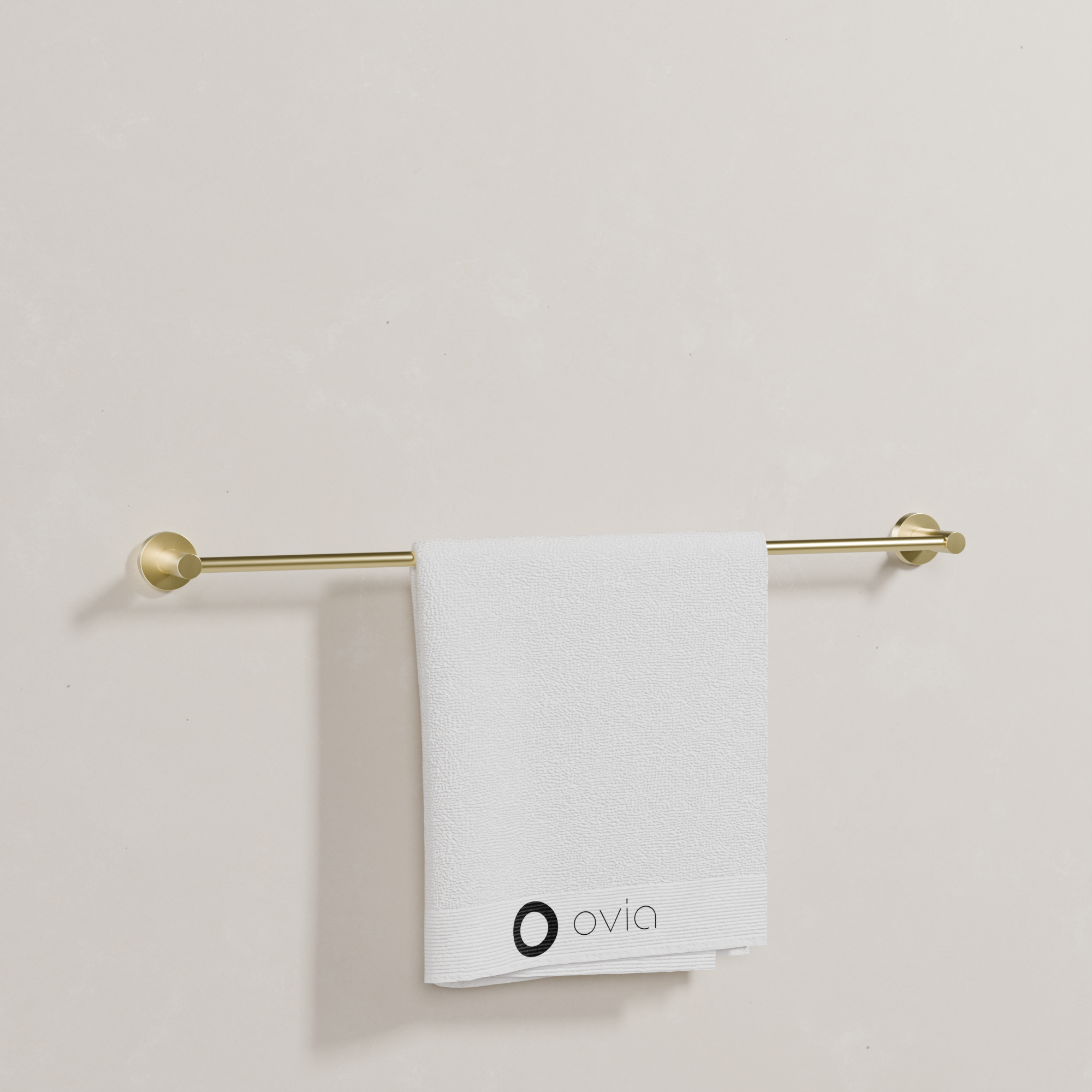 Ovia Milan 750mm Single Towel Rail in Brushed Gold (4/5)