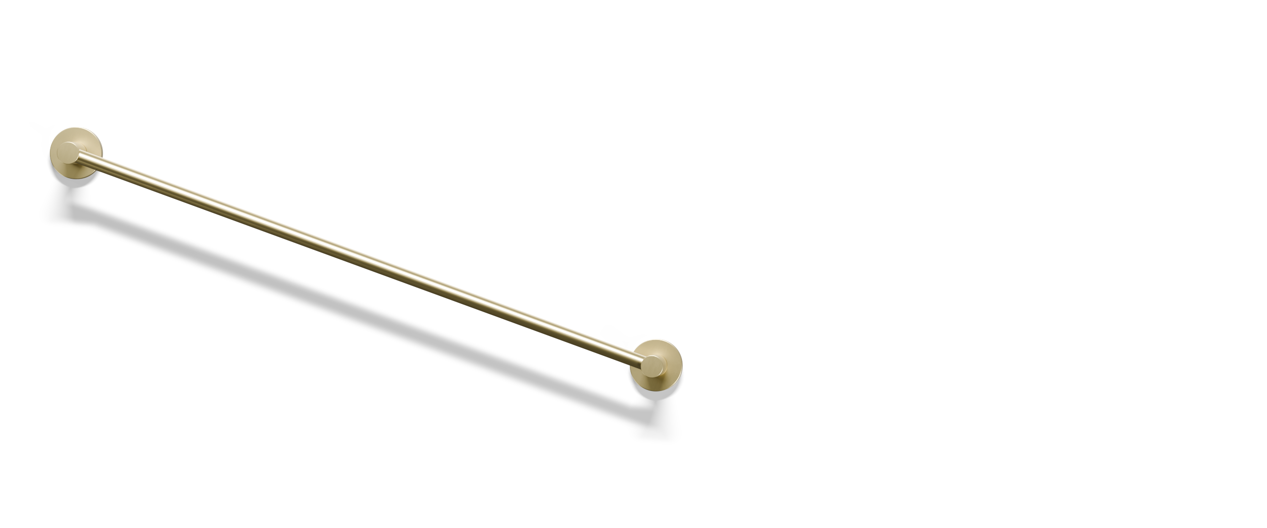 Ovia Milan 750 Single Towel Rail Brushed Gold — full system