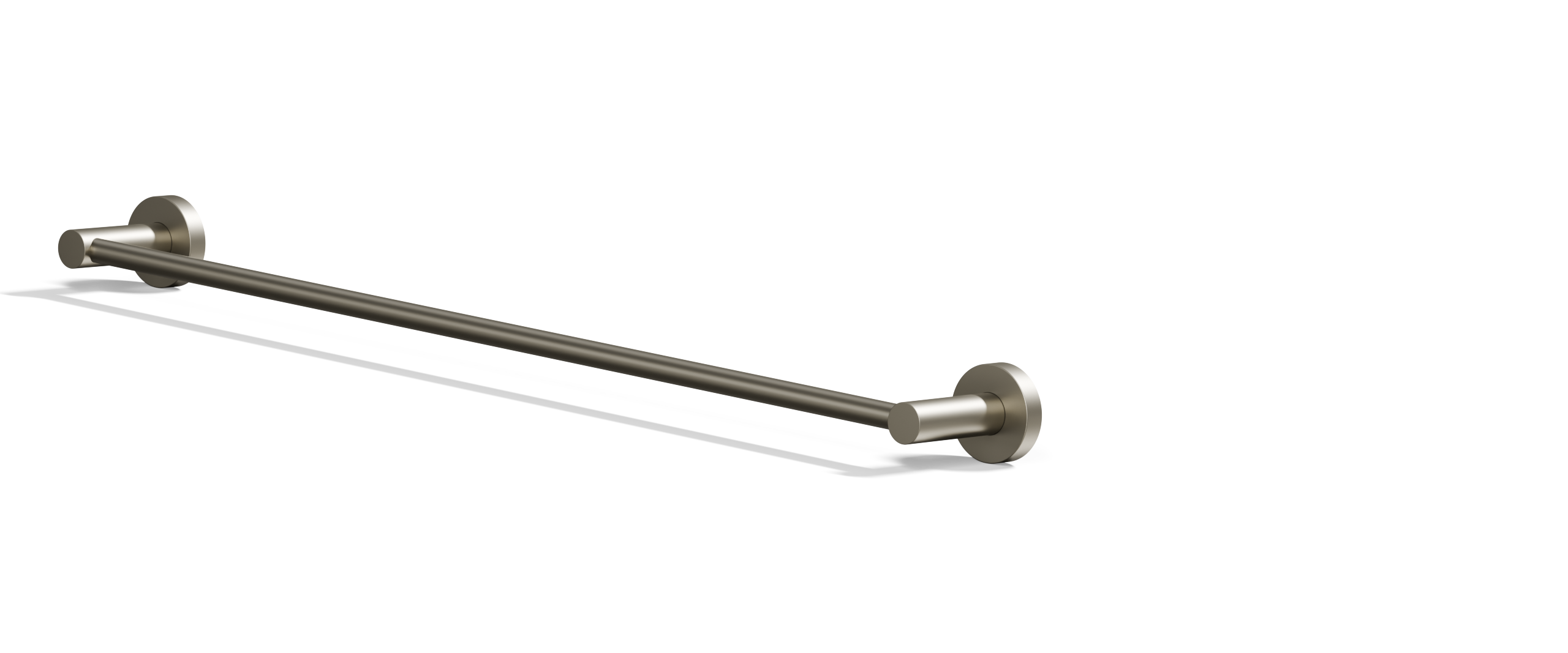 Ovia Milan 750 Single Towel Rail Brushed Nickel — detail