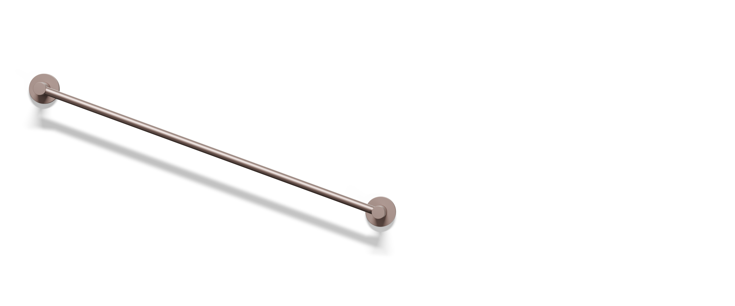 Ovia Milan 750 Single Towel Rail Champagne — full system