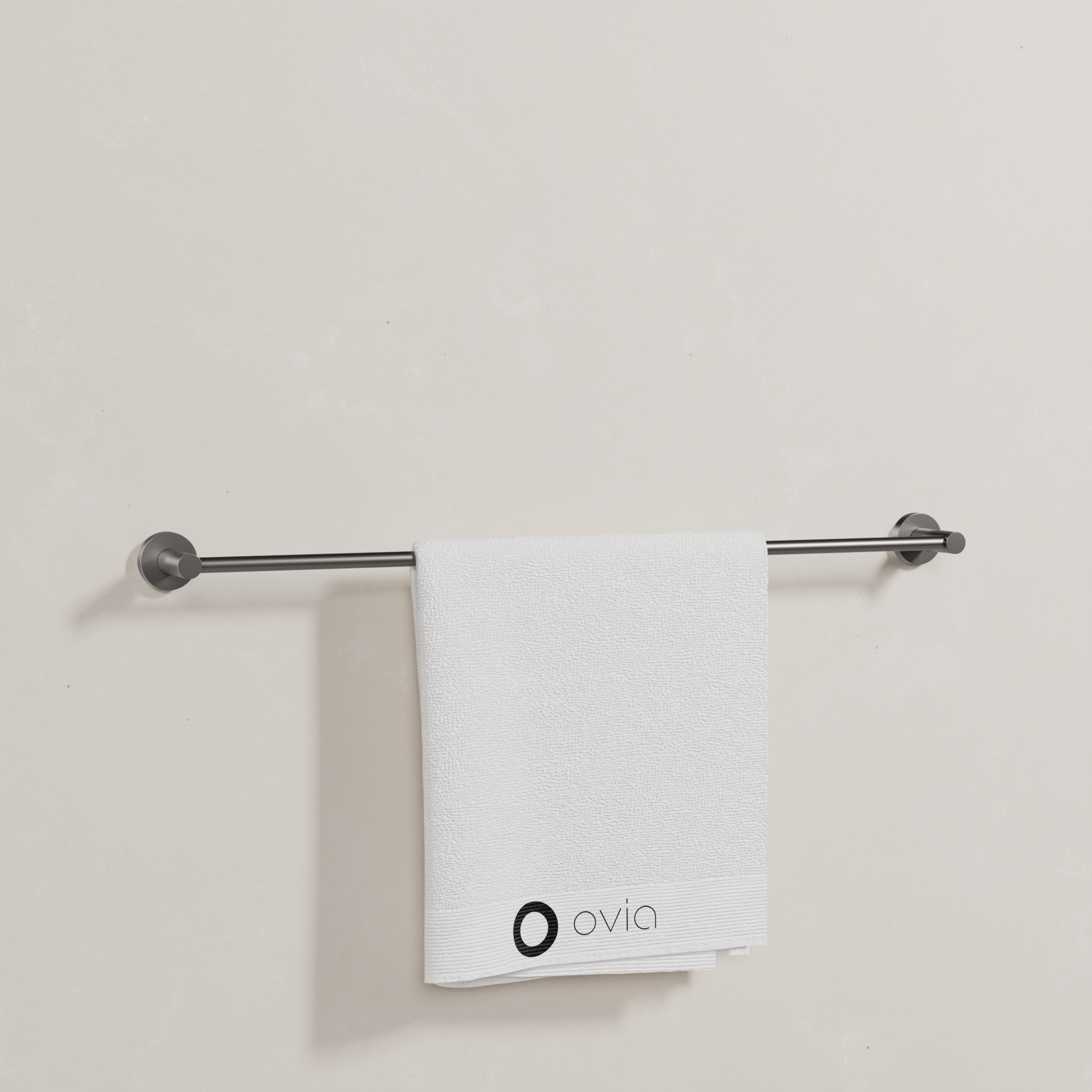 Ovia Milan 750mm Single Towel Rail in Gun Metal (4/5)