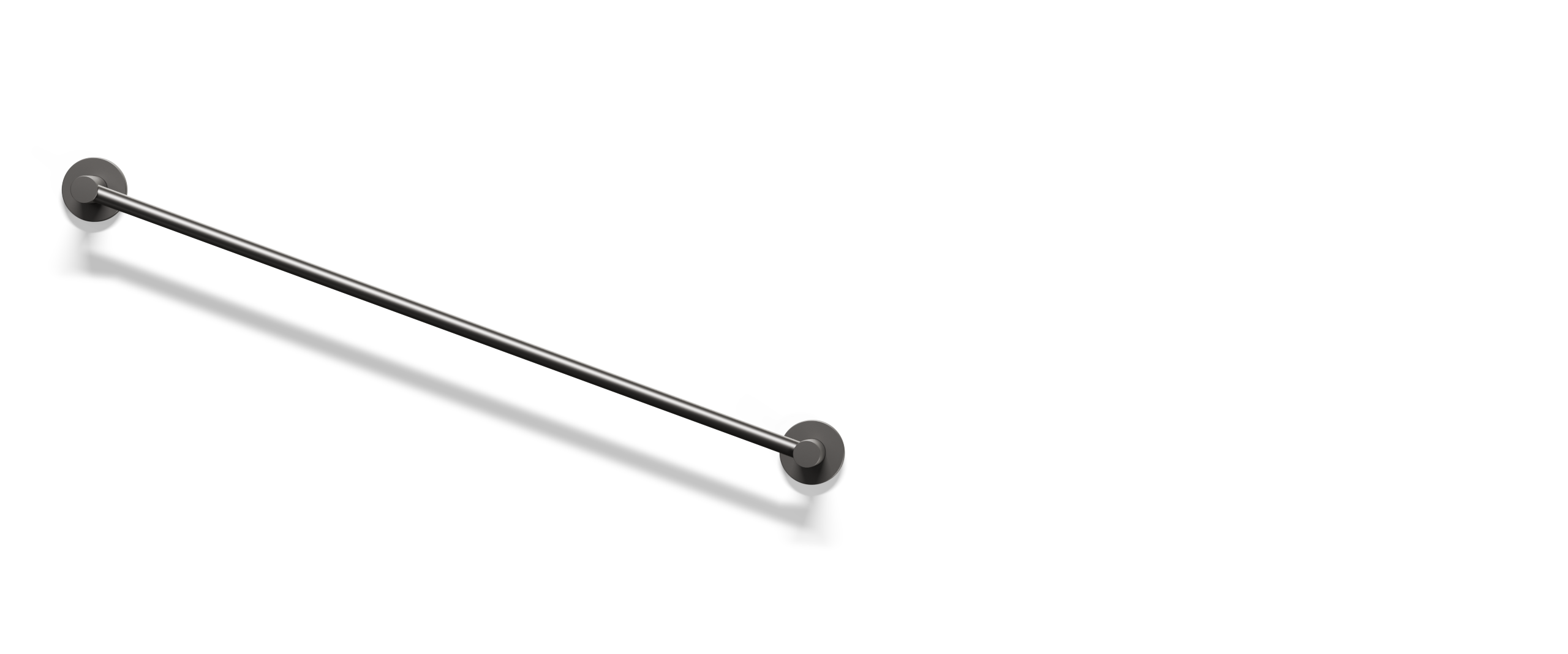 Ovia Milan 750 Single Towel Rail Gun Metal — full system