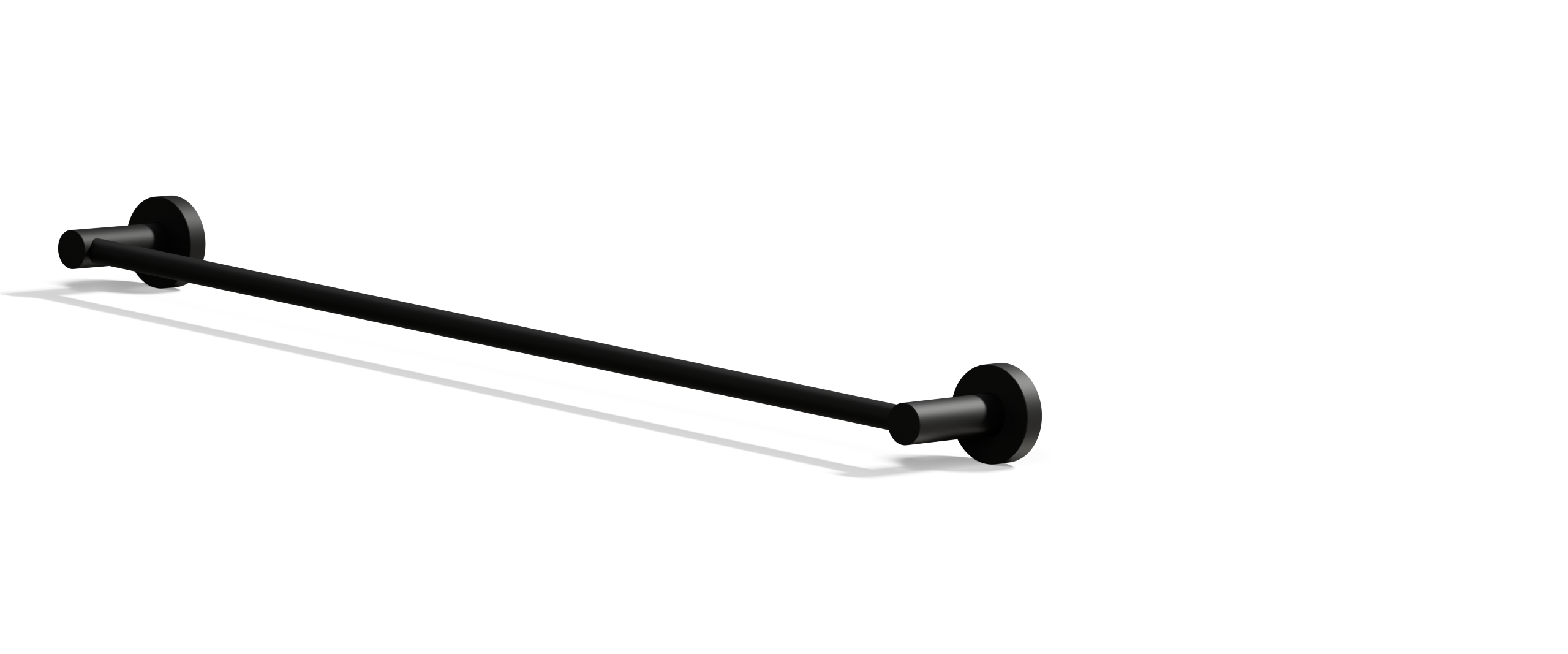 Ovia Milan 750 Single Towel Rail Matte Black — detail