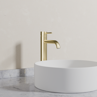 Ovia Milan Tall Basin Mixer in Brushed Gold (5/5)