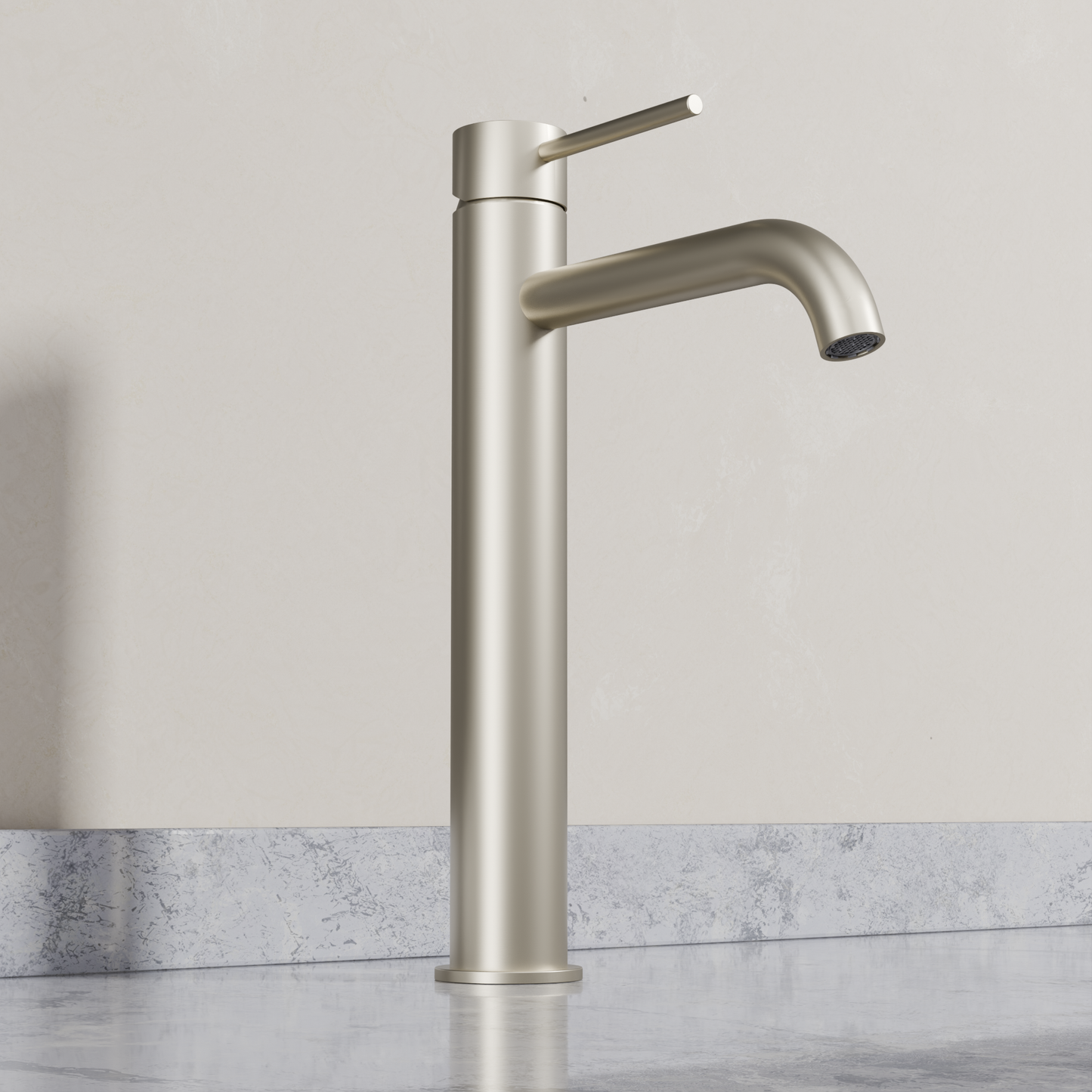 Ovia Milan Tall Basin Mixer in Brushed Nickel (2/5)