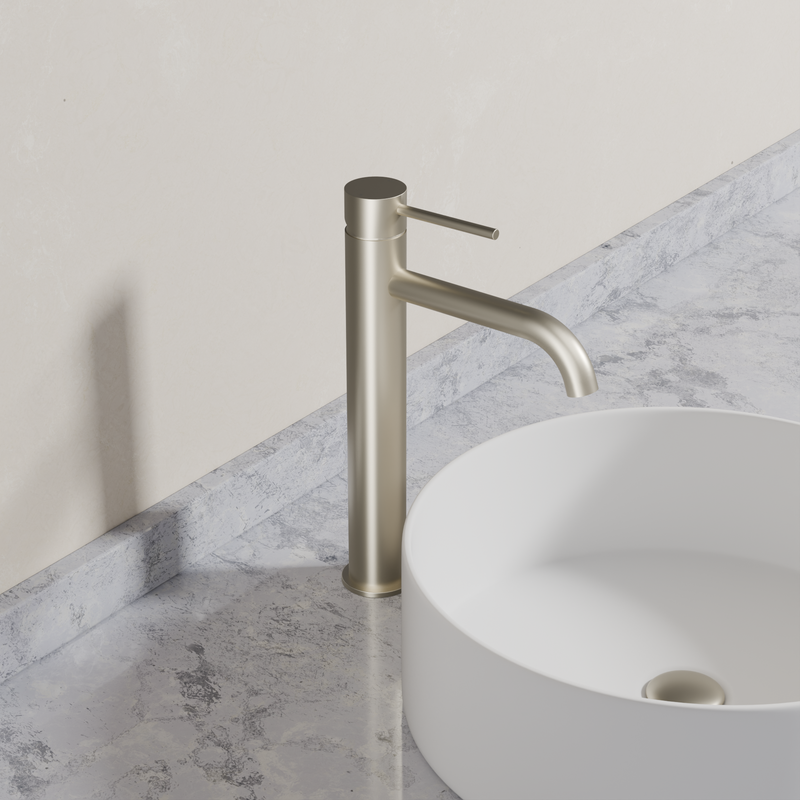Ovia Milan Tall Basin Mixer in Brushed Nickel (3/5)