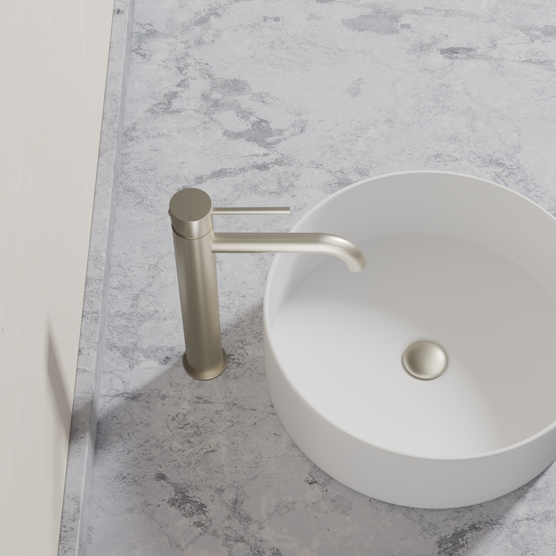Ovia Milan Tall Basin Mixer in Brushed Nickel (4/5)