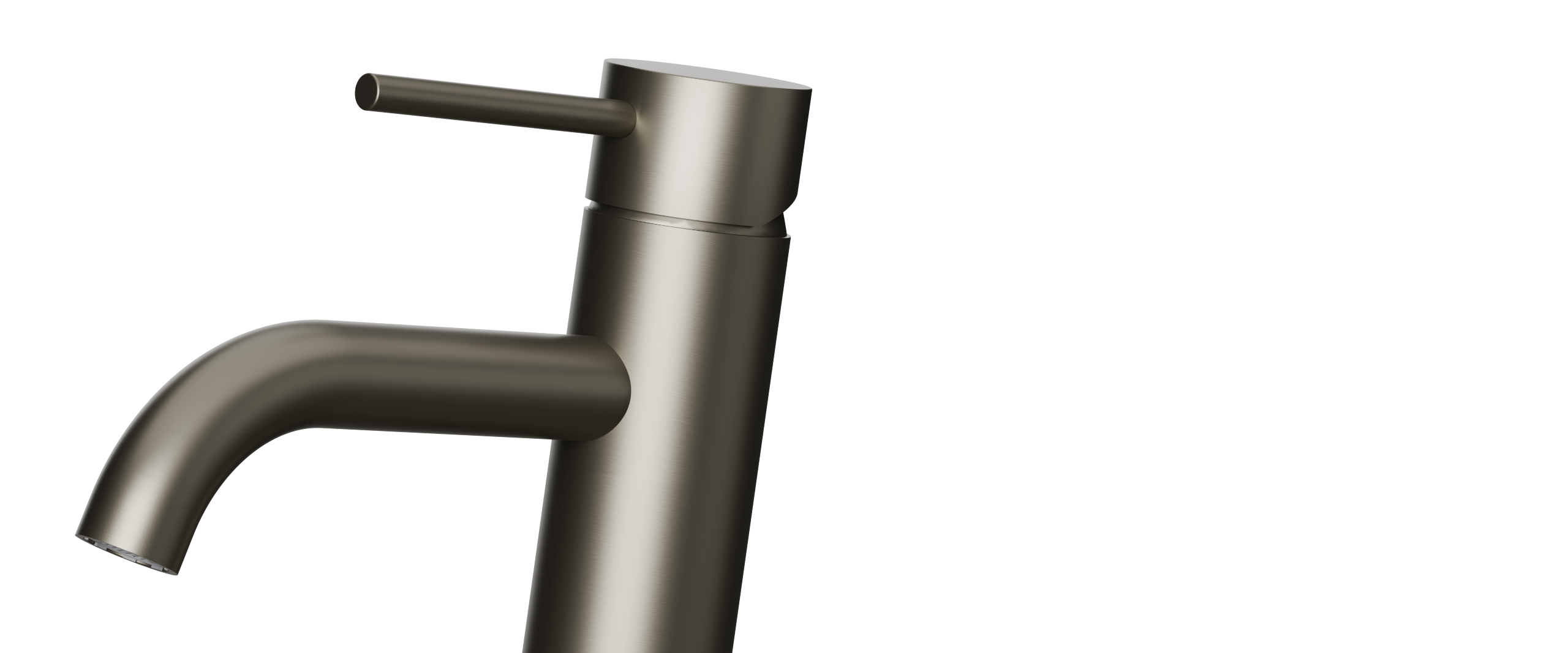 Ovia Milan Tall Basin Mixer Brushed Nickel — detail