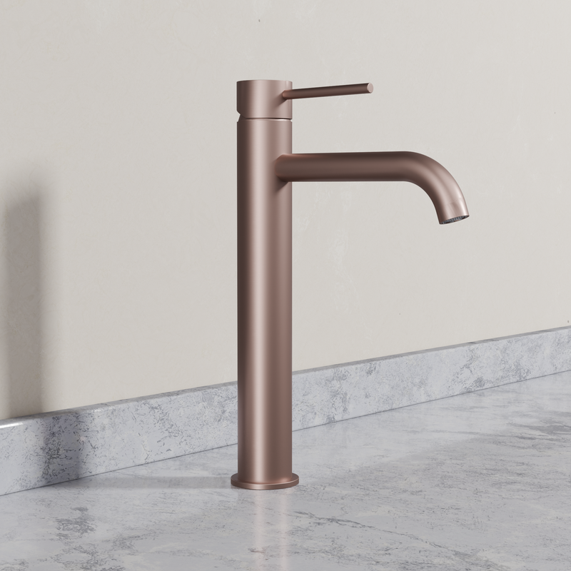 Ovia Milan Tall Basin Mixer in Champagne (1/5)