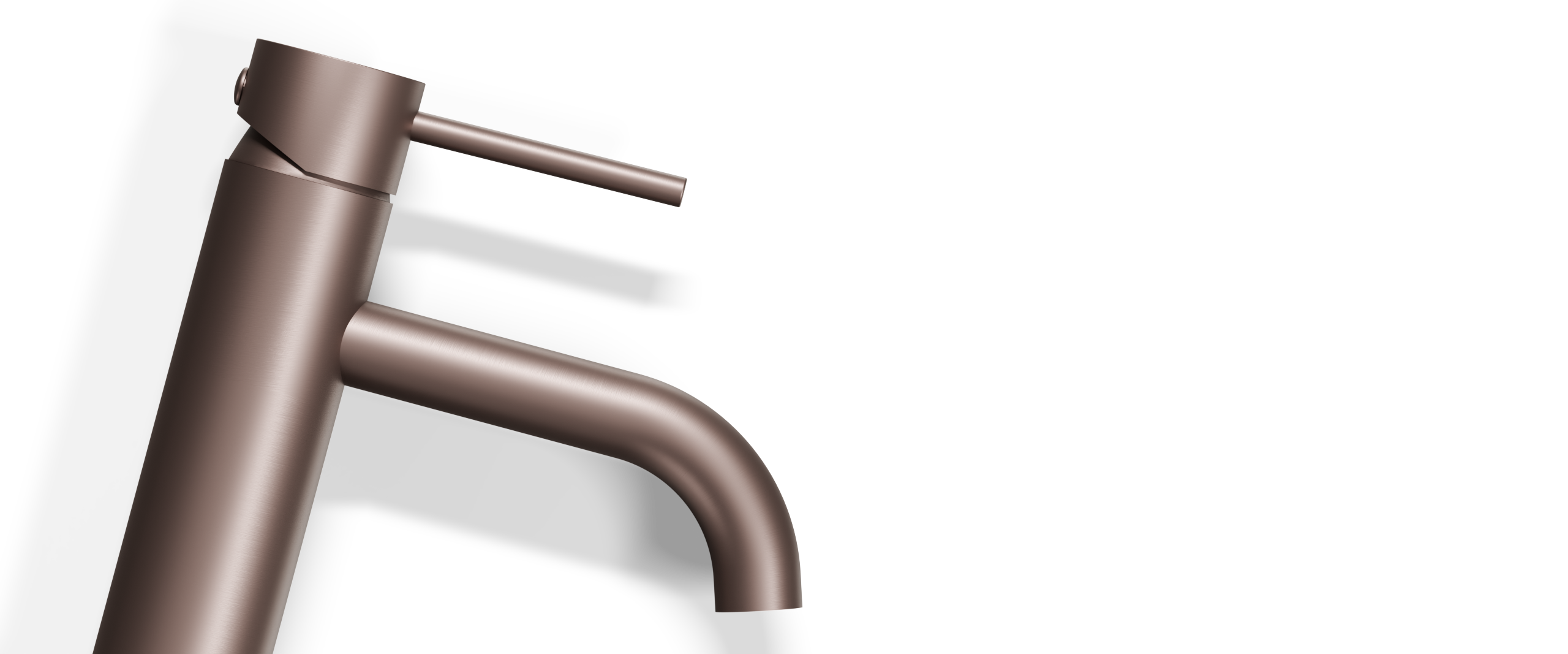 Ovia Milan Tall Basin Mixer Champagne — full system