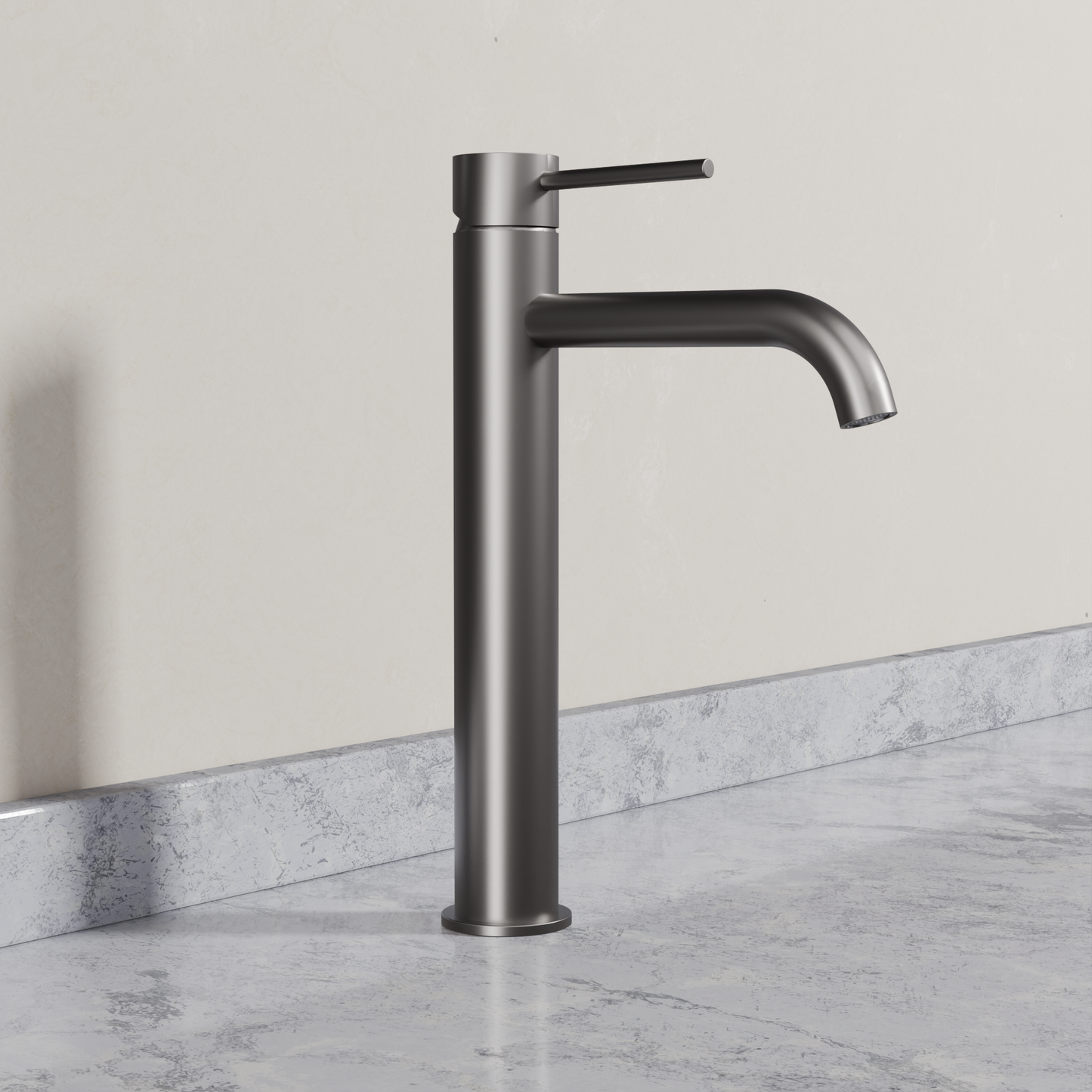 Ovia Milan Tall Basin Mixer in Gun Metal (1/5)
