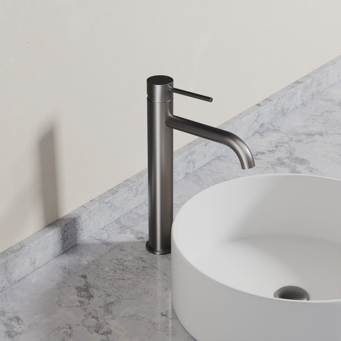 Ovia Milan Tall Basin Mixer in Gun Metal (3/5)