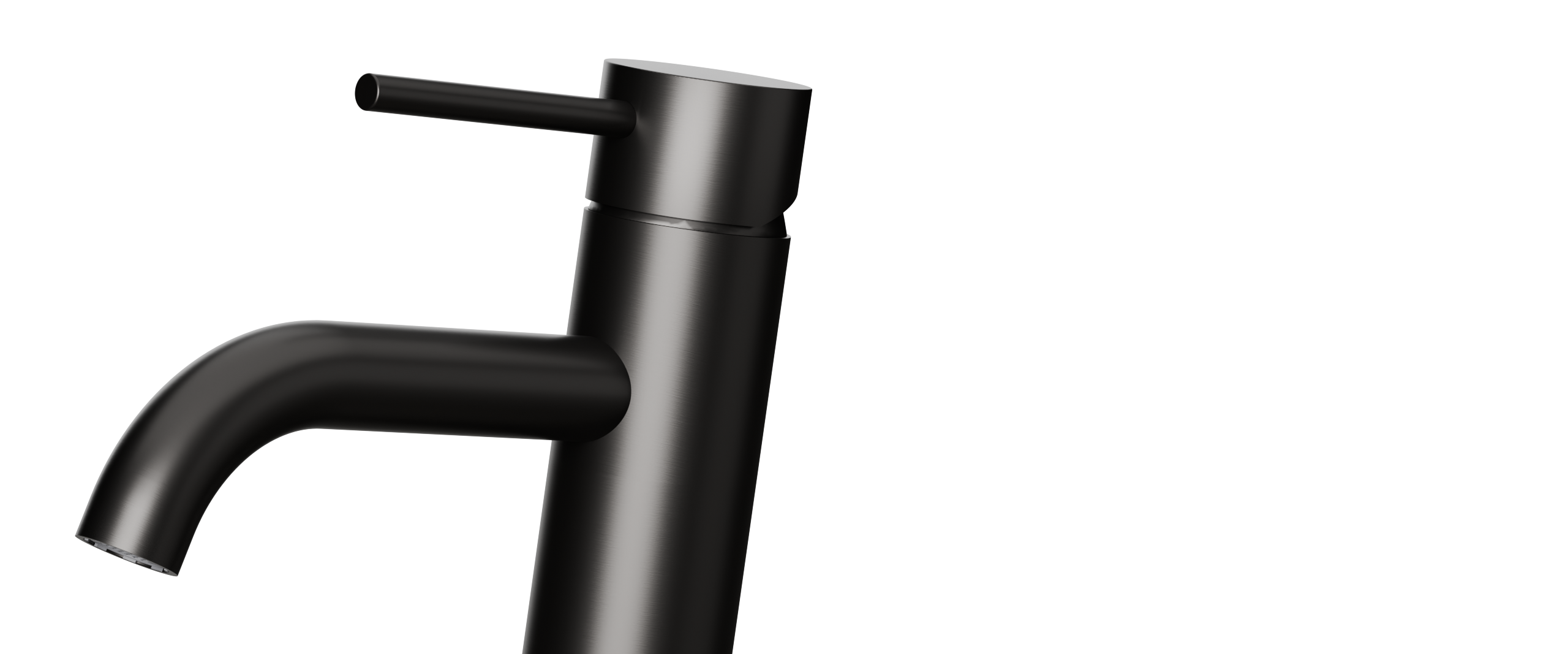 Ovia Milan Tall Basin Mixer Gun Metal — detail