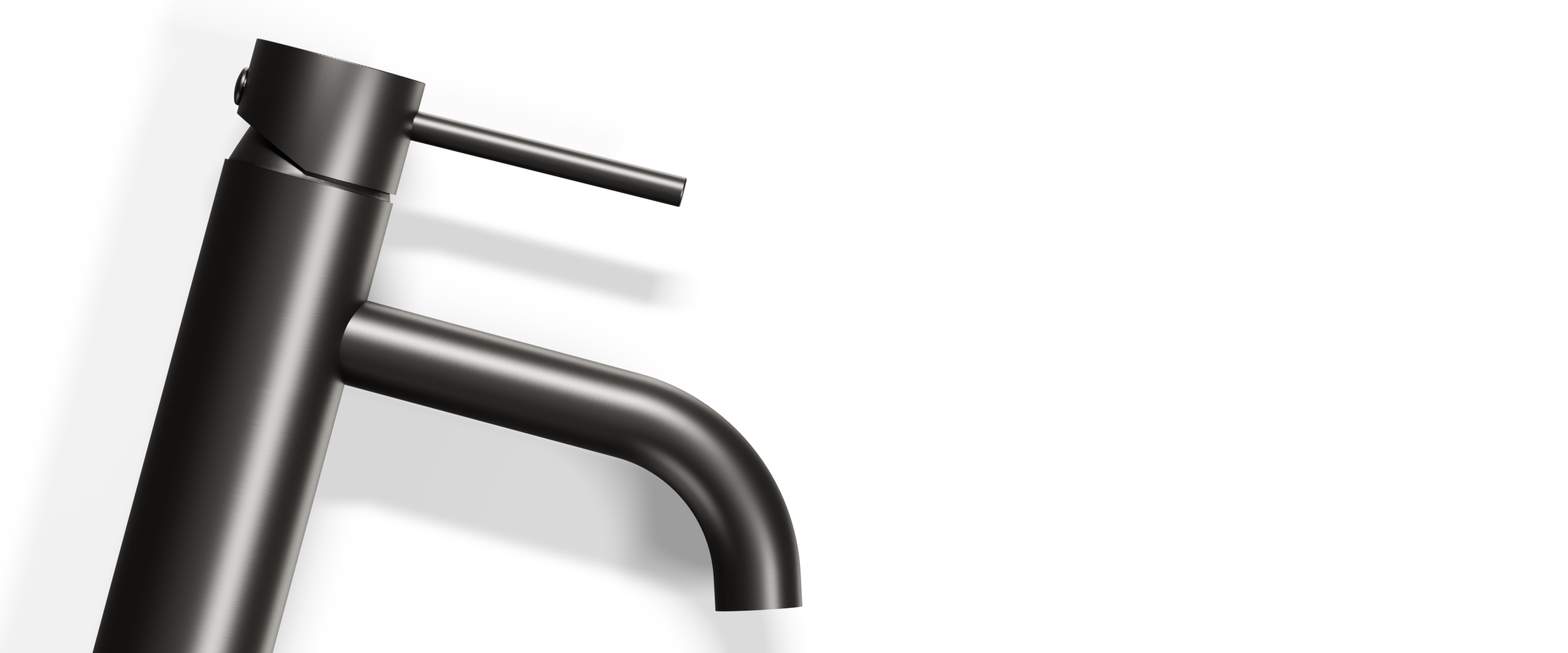 Ovia Milan Tall Basin Mixer Gun Metal — full system
