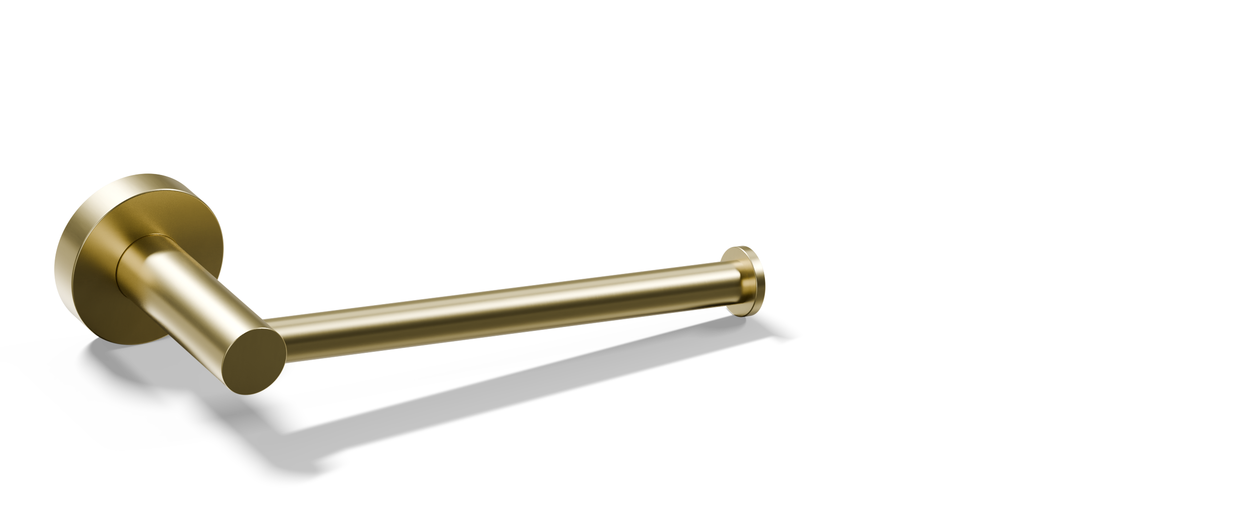 Ovia Milan Toilet Roll Holder Brushed Gold — detail