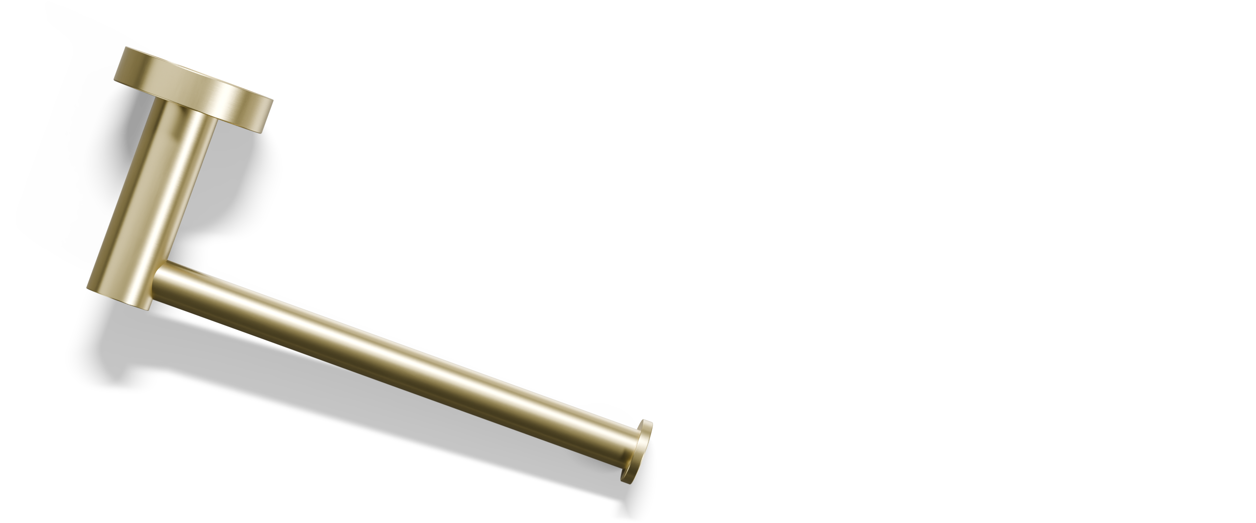 Ovia Milan Toilet Roll Holder Brushed Gold — full system