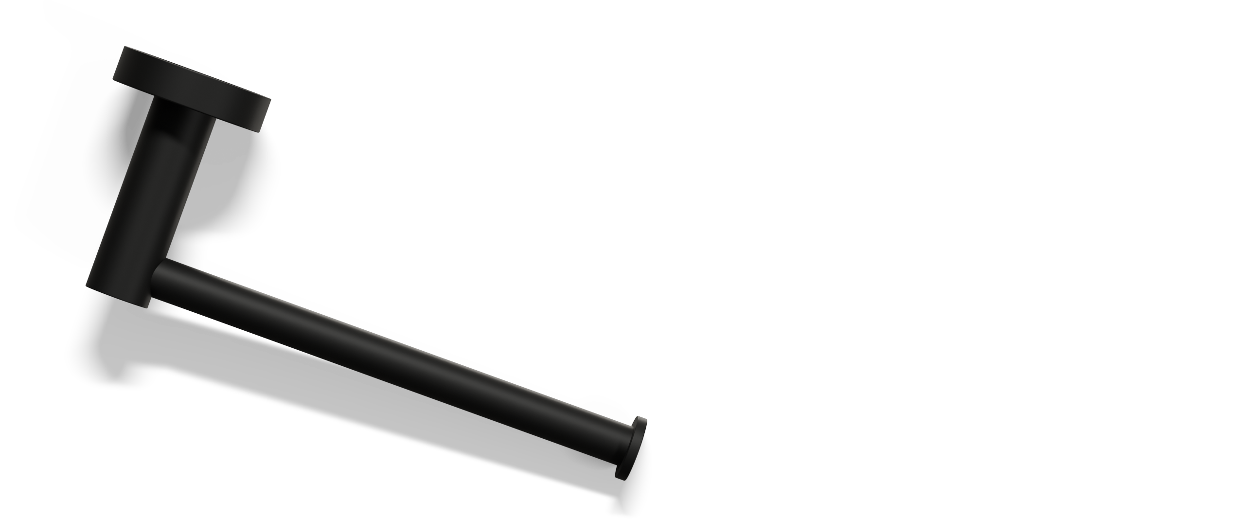 Ovia Milan Toilet Roll Holder Matte Black — full system