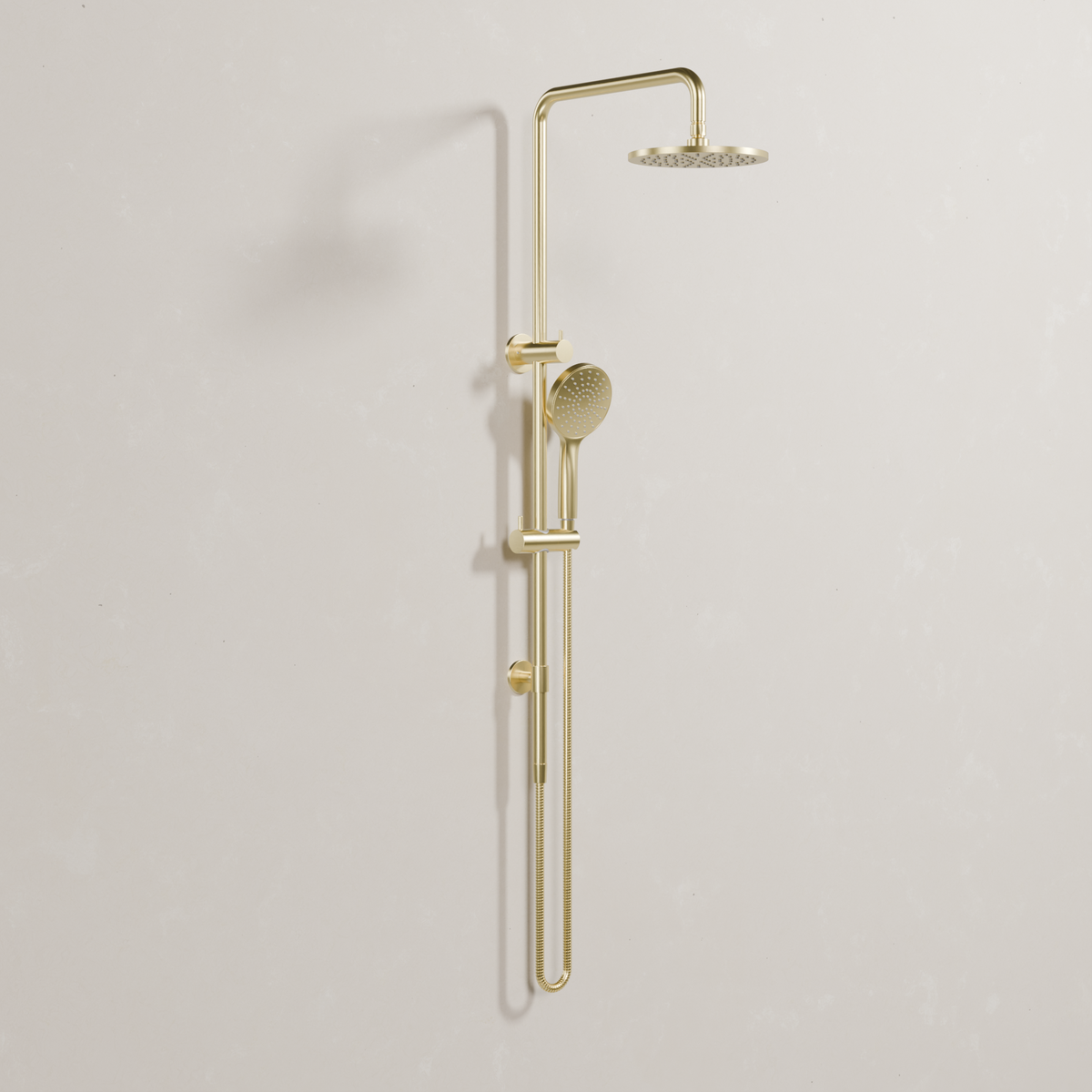 Ovia Milan Twin Shower in Brushed Gold (1/3)